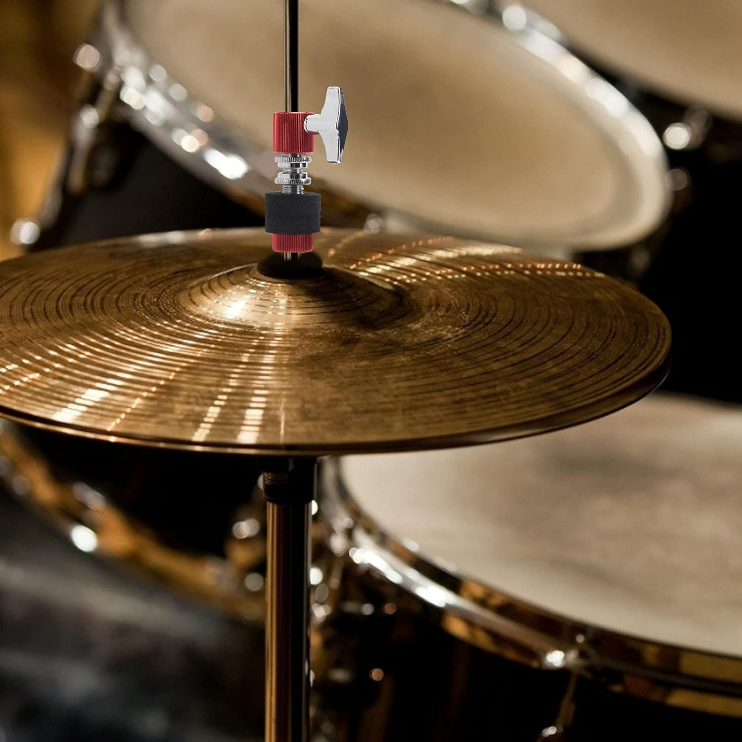 Hi-Hat Clutch, Aluminum Alloy Hi Hat Clutch Drum Clutch Standard Jazz Drum Percussion Instrument Parts & Accessories for General Purpose Professional (Red) image number 3