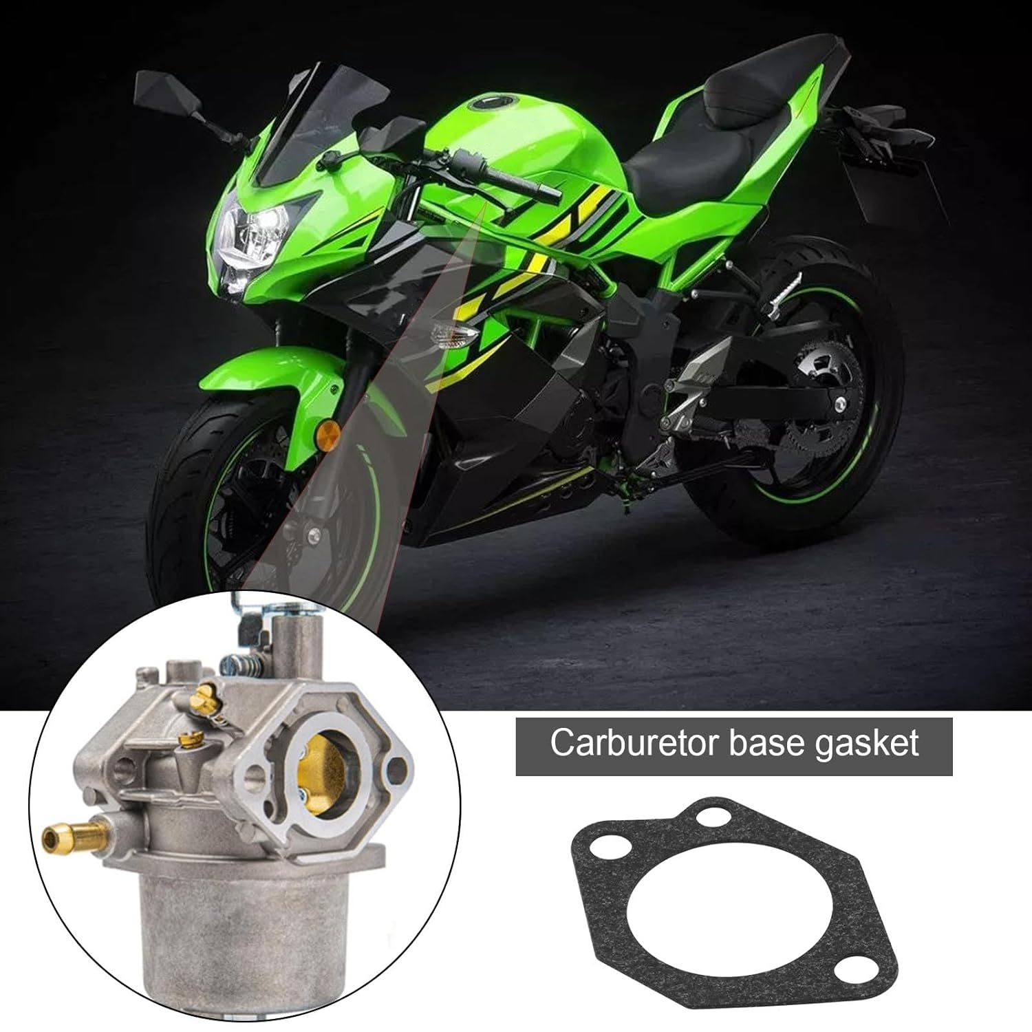 Ecsing 12Pcs Carburetor Base Gasket Compatible with Kawasaki FE290 FE350 Engine Gas DS Precedent Turf Carryall Industrial Carts Carb 1016438/1016439/1016440/1016441 image number 5