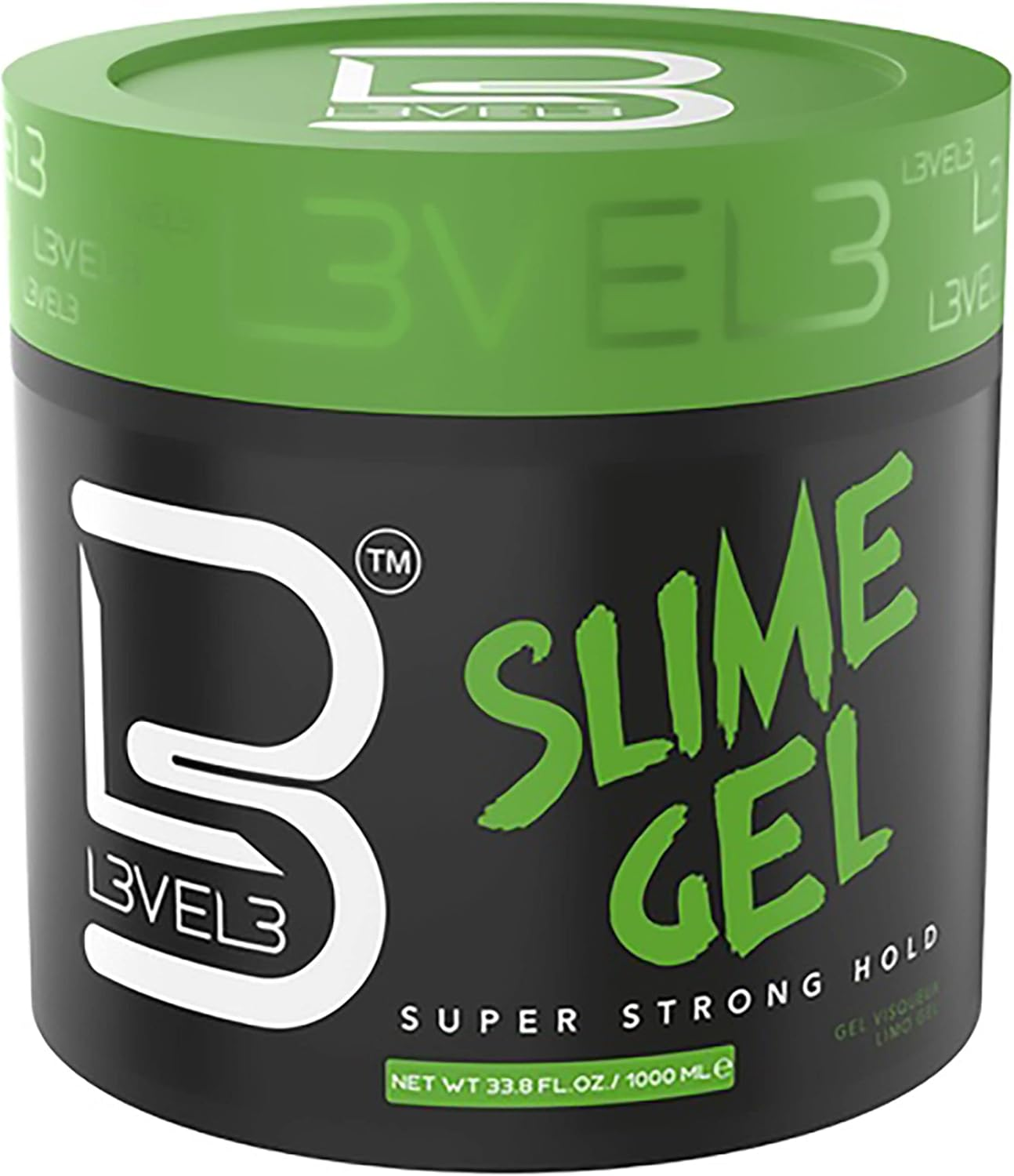 L3VEL3 L3-Gel Slime - Delivers Super, Strong Hold - Creates Sleek and Spiky Styles - Tames Frizz - Adds Shine and Volume - Water Based and Flake Free Formula - Enriched with Castor Oil - 16.9 Oz image number 5