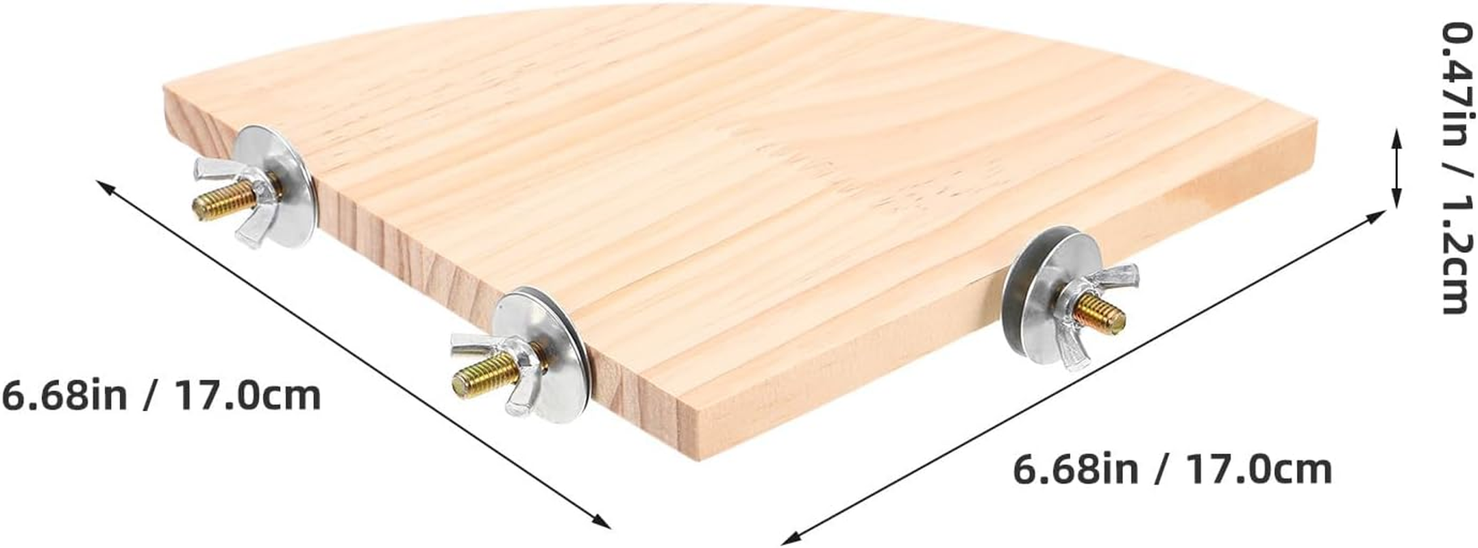 Didiseaon Bird Perch Platform for Parrots Fan Shape Corner Shelf Durable Chew Resistant Stand for Budgies Cockatiels Conures Macaws African Greys Easy Installation image number 5