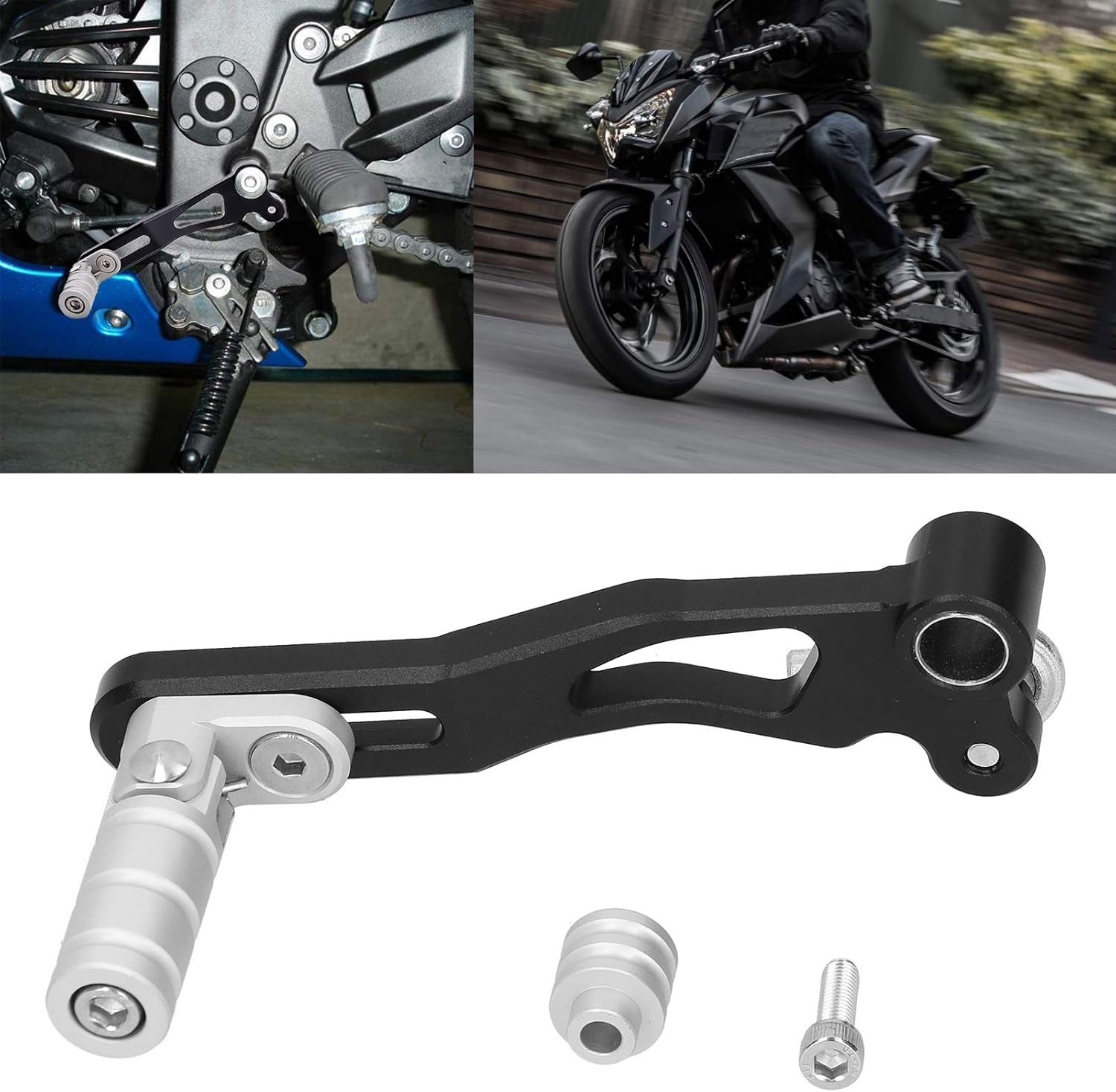 Qiilu 300 Gear Shifter Powersports Shift Levers Motorcycle Gear Shift Lever Folding Metal Gear Shifter for Z300 2015?2017 Automatic and Accessories image number 4