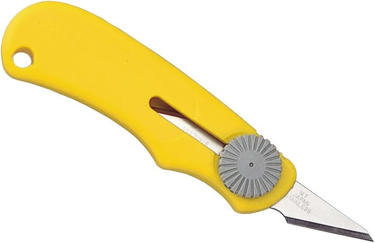 NT VS-1P Cutter Knife, Stainless Steel Blade, Yellow