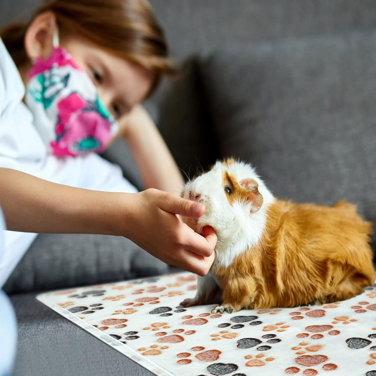 YUEPET Waterproof Guinea Pig Blankets Washable 3 Pack Small Animal Fleece Cage Liners Pet Soft Sleep Mat Pad Cover Warm Flannel Throw for Hamster Guinea Pig Rabbit Chinchilla Hedgehog Ferret 23"&times;16" image number 3