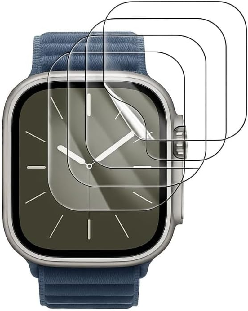 Generisch Screen Protector for Apple Watch Ultra 3 - Set of 2 TPU Hydrogel, Ultra Clear, Scratch-Resistant, Anti-Fingerprint, Self-Healing & Bubble-Free - Perfect Screen Protector, No Glass image number 4