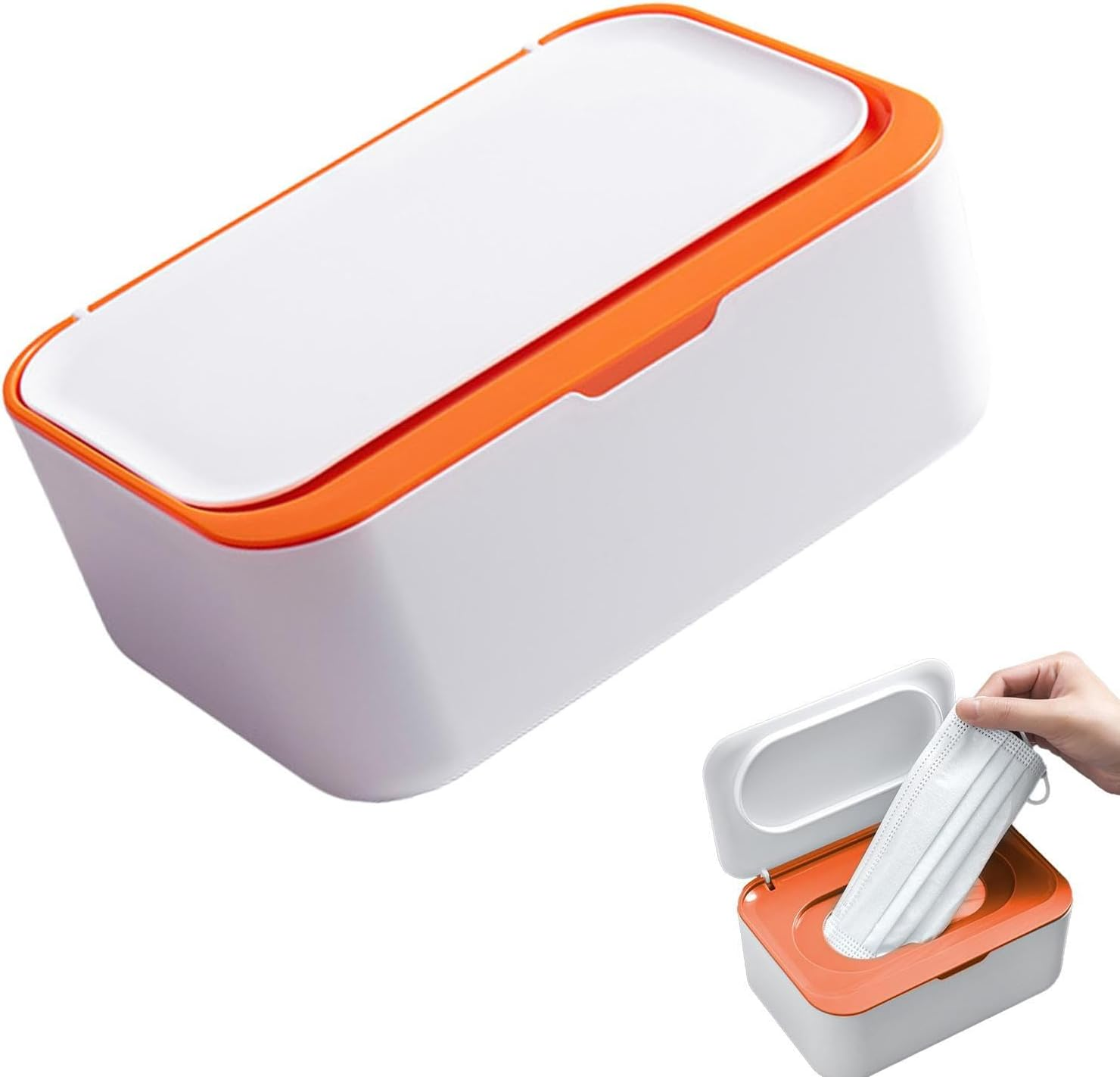 Wet Wipes Box Holder Wipes Dispenser Case,Baby Wet Wipes Box Tissue Storage Case with Lid Seal Dry Toilet Paper Holder Napkin Organiser Storage Keep Wipes Fresh for Car Offic-E