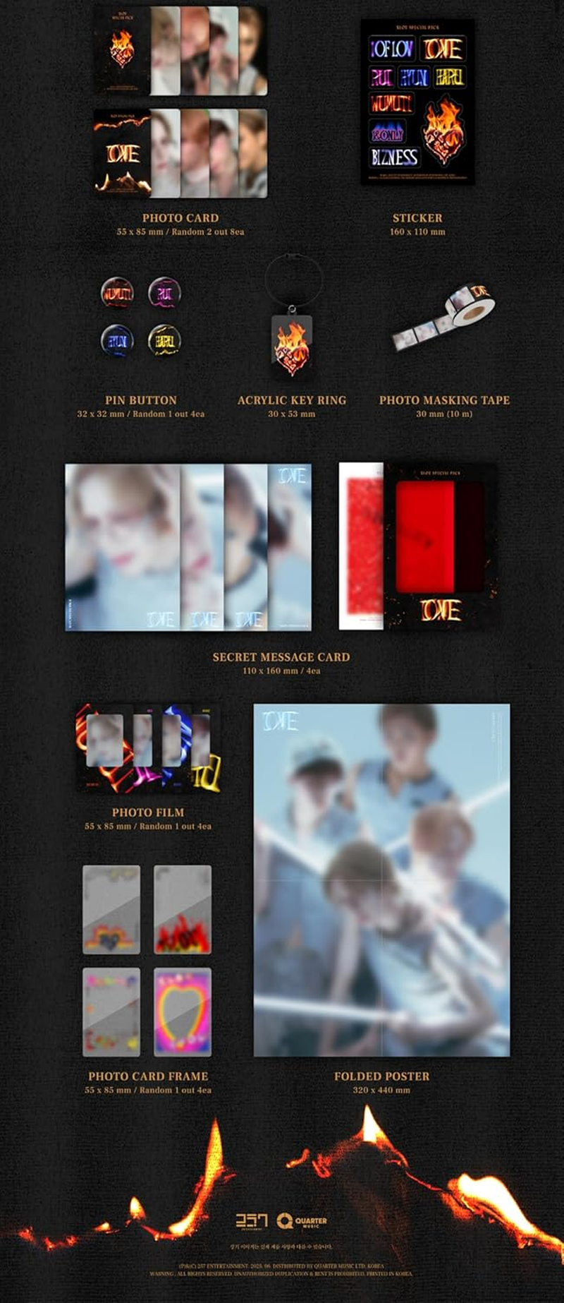 XLOV I ONE 2Nd Single Album Special Pack Version Cd+48P Photobook+1P Folded Poster on Pack+1Ea Magnet+1Ea Ticket+2P Photocard+1Ea Sticker+1Ea Pin Button+1Ea Keyring+Etc+Tracking Sealed image number 1