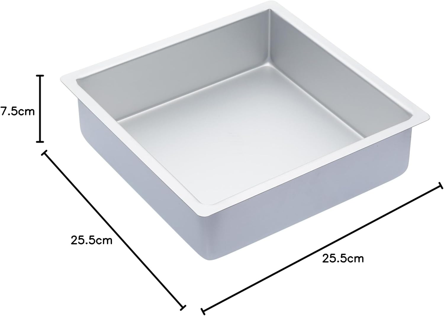 Mastercraft Silver Anodised Square Deep Cake Pan, 25.5Cm (10"), Sleeved image number 1