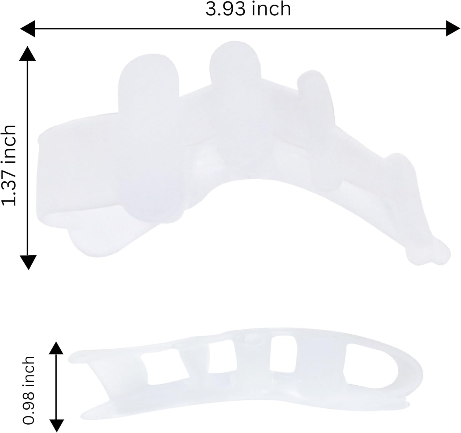 Toe Separator Set with Gel Silicone for Bunions, Yoga, Pedicures, and Pain Relief in Men and Women. Comfort and Corrective Support for Overlapping Toes, Perfect for Rehabilitation and Enhancing Foot Care (3 Pair ( White )) image number 1