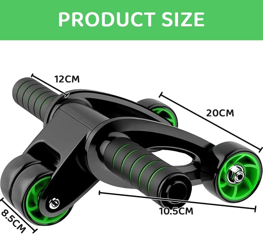 Ab Roller Wheel Set &ndash; 2-Piece Automatic Rebound Abdominal Wheel with Knee Mat, Compact Ab Workout Equipment for Men & Women, Abs Roller Fitness Kit image number 1