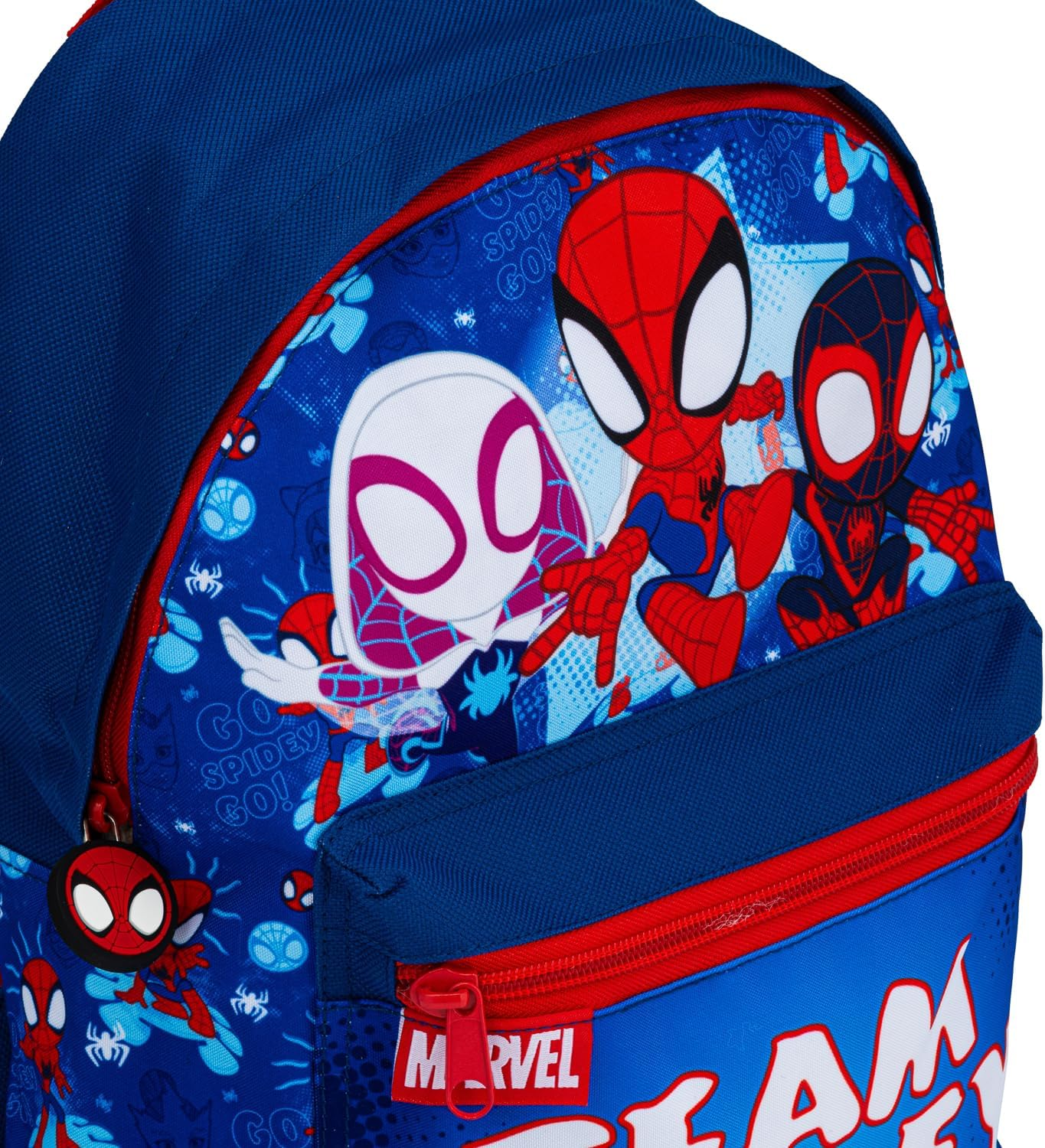Marvel Spidey & His Amazing Friends Backpack 4 Piece School Set | Includes Backpack, Lunch Box, Water Bottle, and Pencil Case | Boys Back to School Essentials | Kangaroo Pocket & Mesh Side Pocket