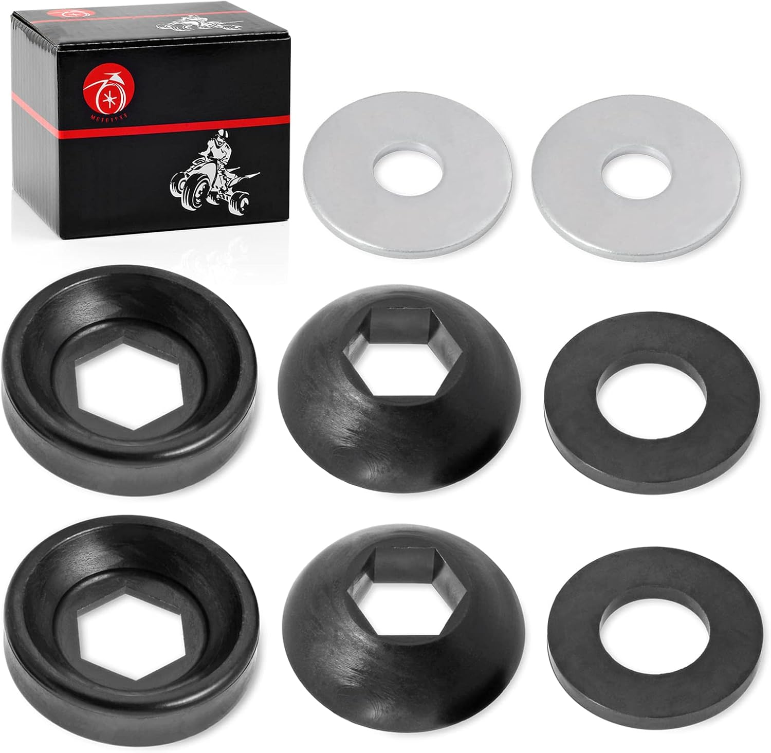 MOTO1988 Strut Shock Pivot Ball Kit for Polaris Sportsman Ranger ATP ACE Hawkeye Big Boss Magnum Scrambler Trail Blazer Trail Boss Xplorer 250 300 325 335 330 400 425 450 400L 500 570 700 800 image number 1