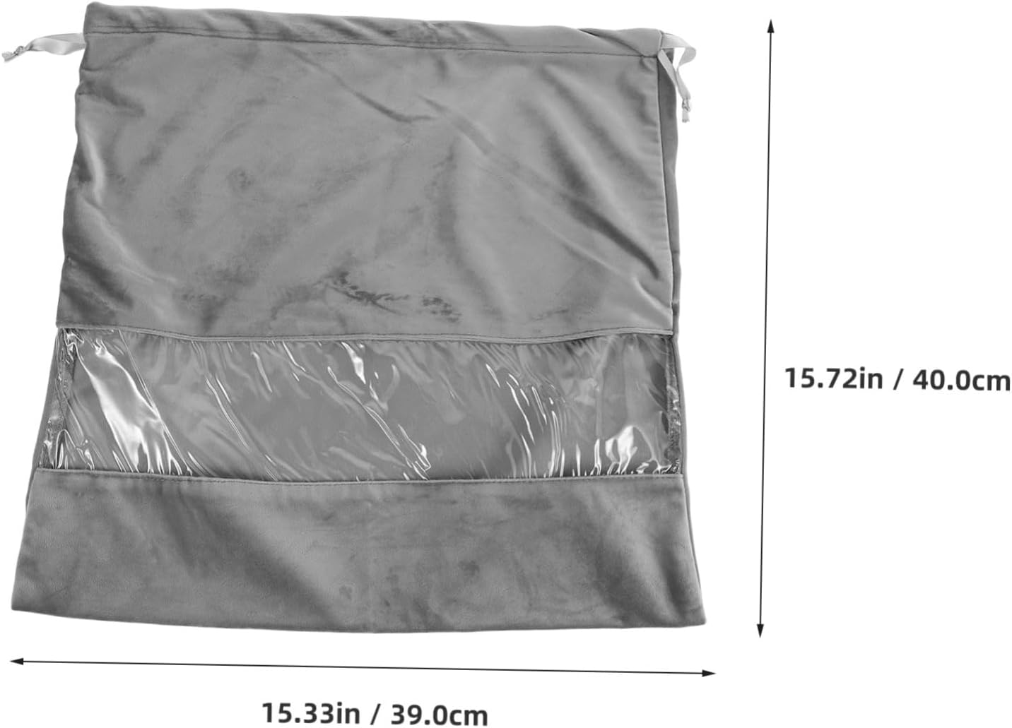 SOESFOUFU Travel Hair Dryer Dust Bag with Drawstring Closure Lightweight Transparent Storage Pouch for Hair Dryer Clothes and Small Essentials Portable Travel Organizer for Home and Trips - Grey image number 2