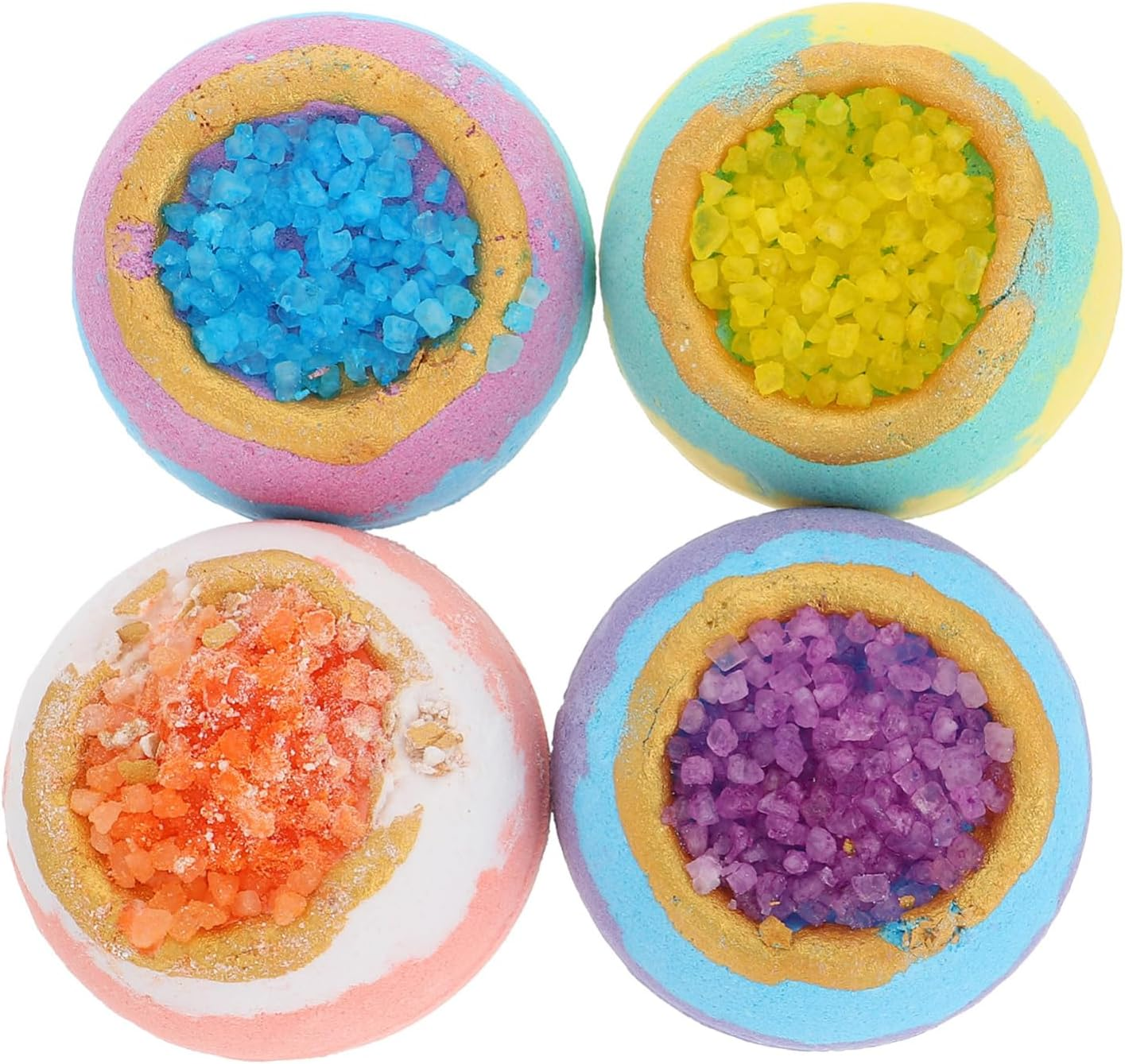 IWOWHERO 4Pcs Boys and Girls Bubble Dead Sea Bath Balls Exfoliating Moisturizing for Rejuvenating Skin image number 4