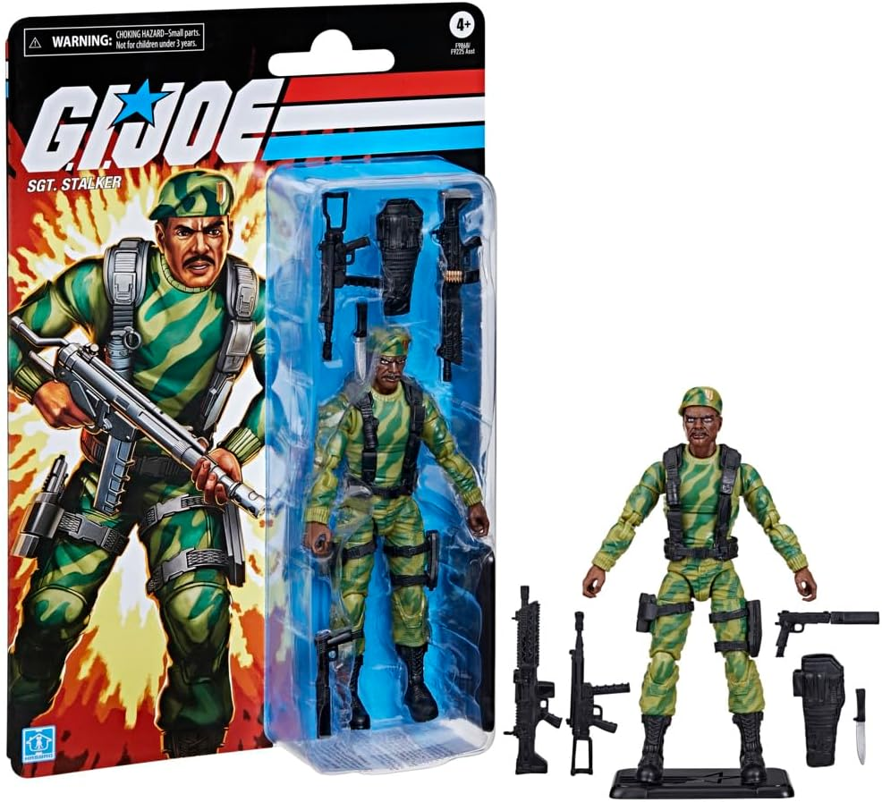 G.I. Joe Classified Series Retro Cardback SGT. Stalker, Collectible 6 Inch Action Figure with 8 Accessories image number 1