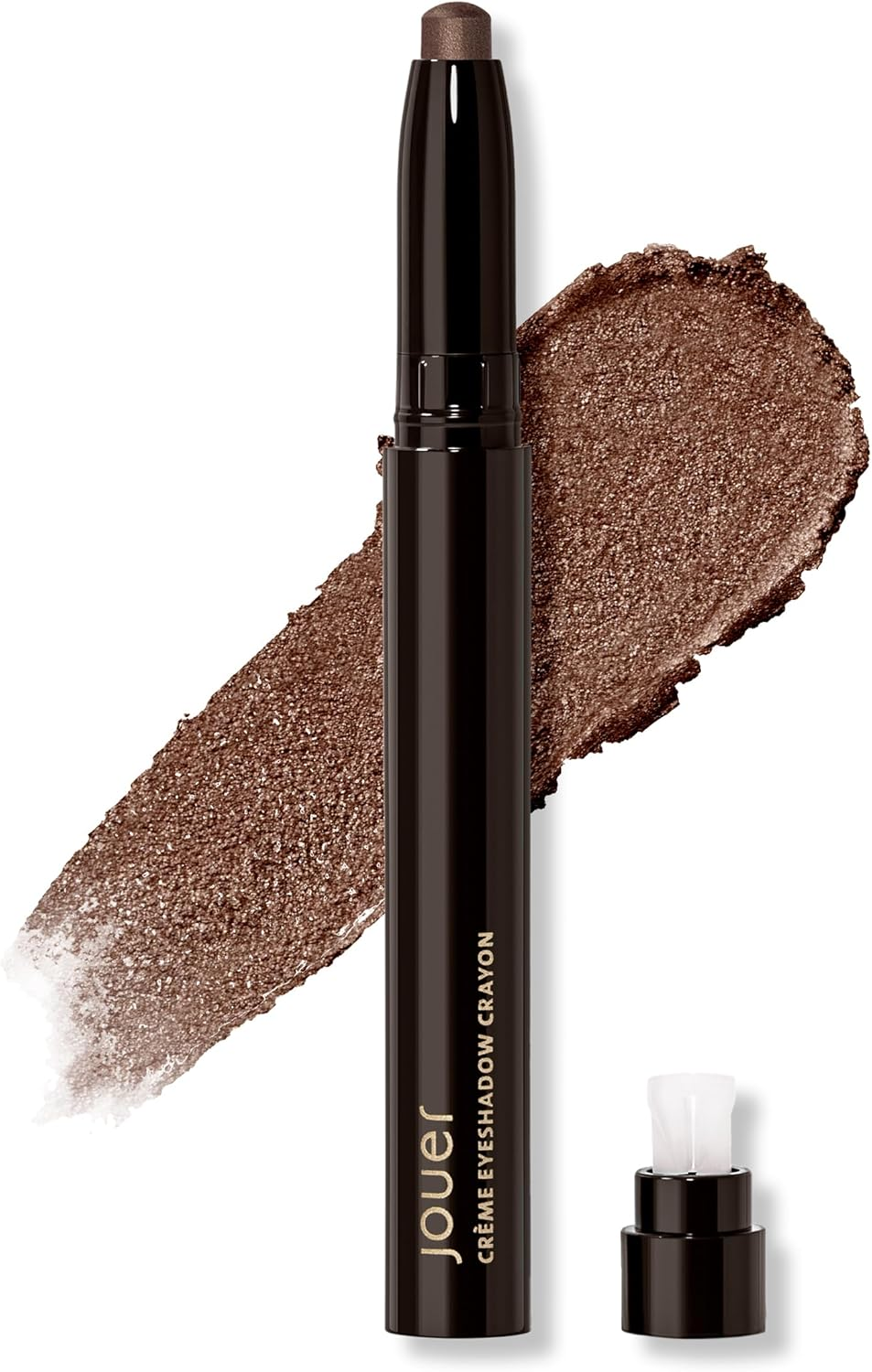 Jouer Creme Eyeshadow Crayon - Built-In Sharpener - Dermatologist Tested - Waterproof, Fast Drying & Crease Resistant Formula - Paraben, Gluten & Cruelty Free