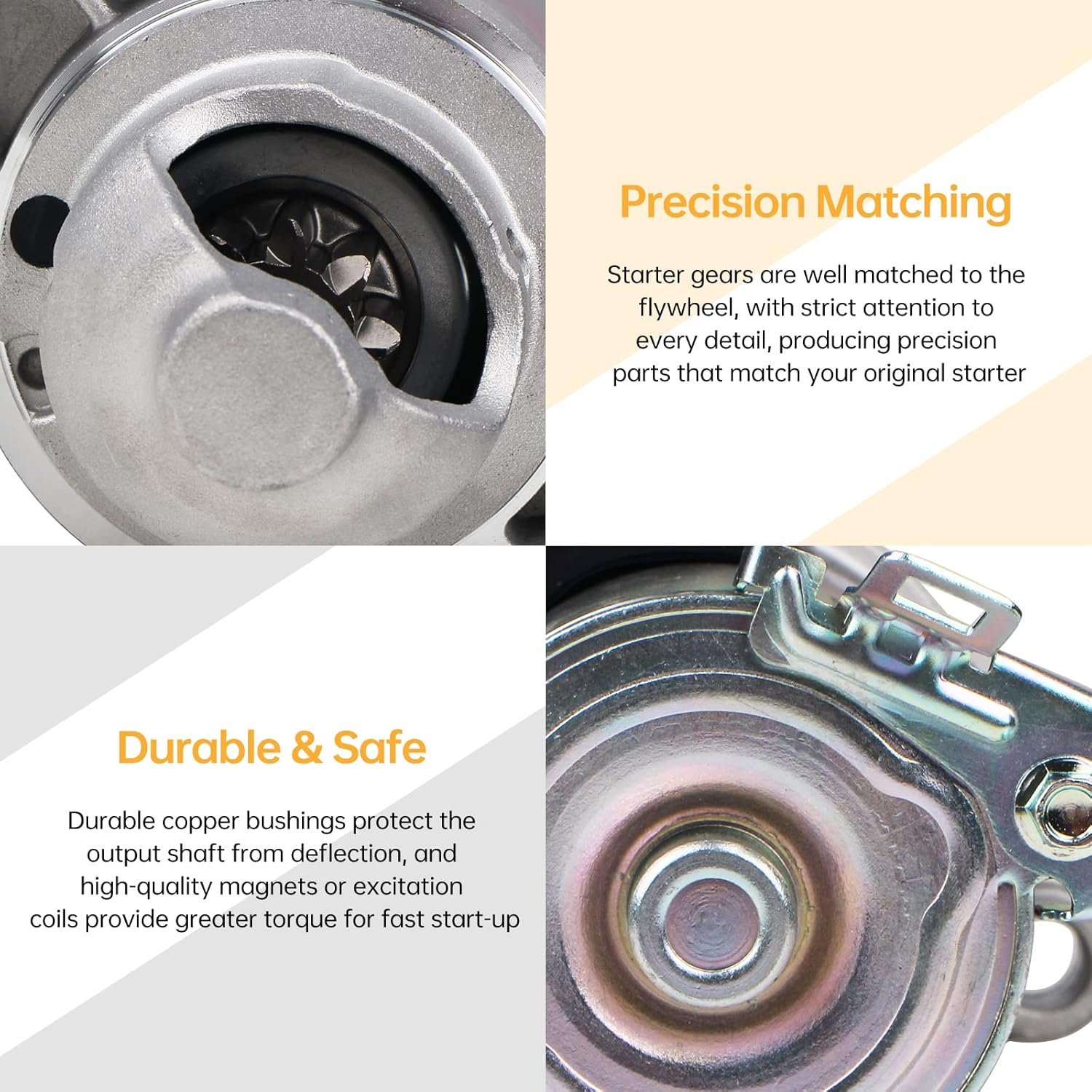 KUSATEC 17960 New Starter Fit for Honda Civic 2006-2011, Accord 2006-2012, CR-V 2007-2011, Element 2007-2011;Acura TSX 2006-2014 2.0L 2.4L Engine, OE Replacement 31200RAAA61 image number 4