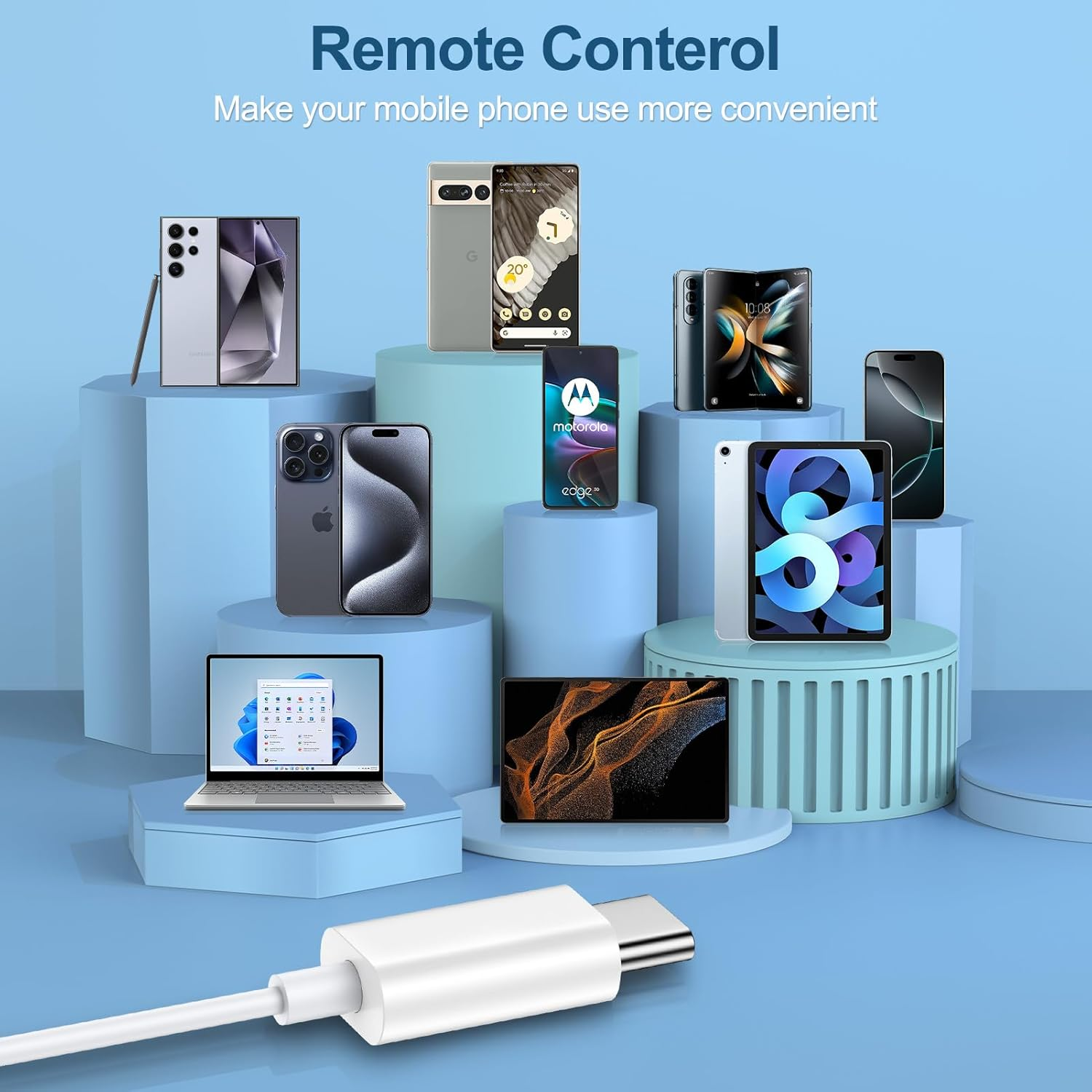 Type C Wired Headphones Earbuds USB C Headphones for Iphone 17 Pro Max/16E/16 Pro Max Type C Earbuds Wired Earphones for Samsung Galaxy A17/A36/A35/A16/S25FE/S24/S23/S22, Microphone & Remote Control image number 1