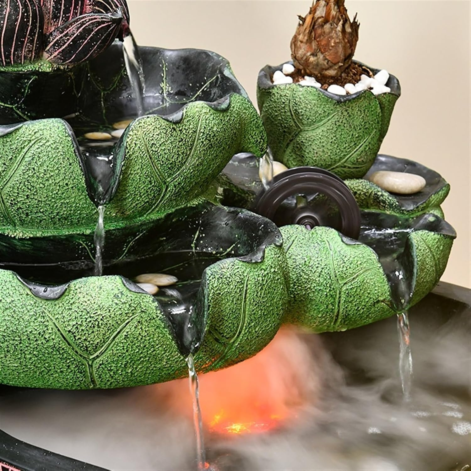 Outdoor Fountain Water Lotus Leaf Floor Decoration, Office Living Room Indoor Circulation Feature, Garden Landscape image number 1