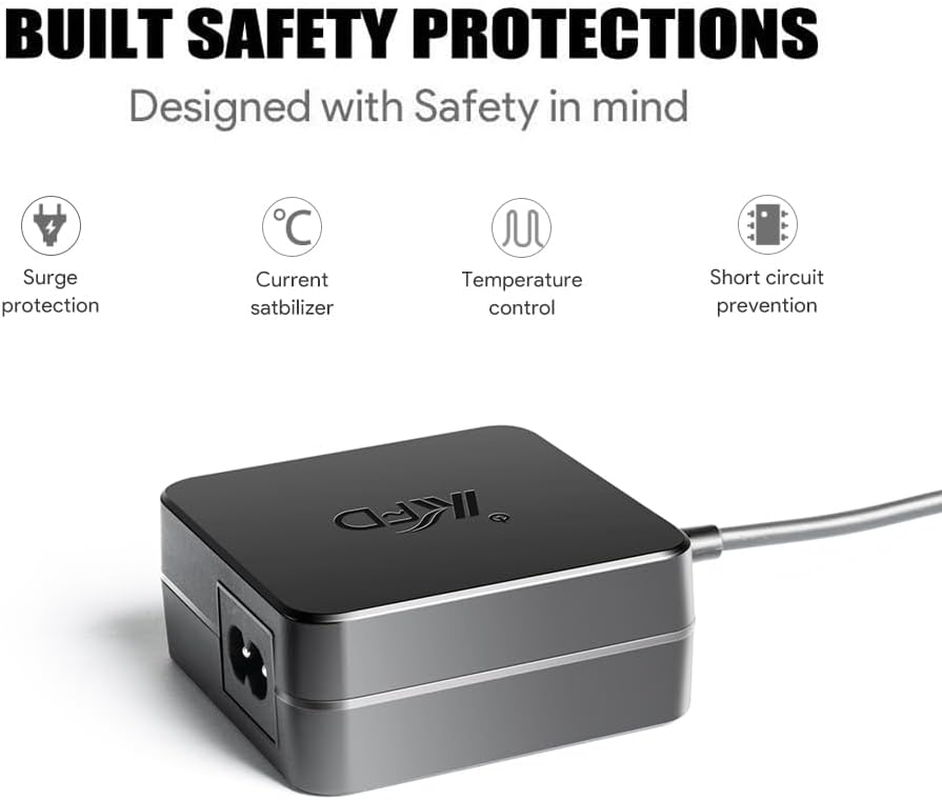 KFD 19V 65W 45W Universal AC Adapter Laptop Charger for Acer Asus Medion HP Dell Toshiba IBM Sony Fujitsu Gateway Notebook Ultrabook Chromebook Monitor Power Supply Cord 1.75A 2.1A 2.37A 3.42A image number 1