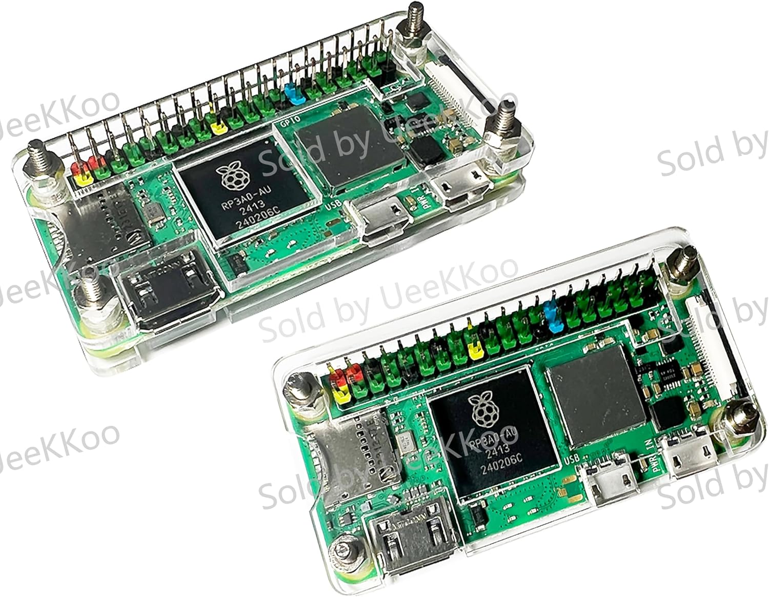 Pi Zero 2 W Basic Kit with Pre Soldered Header Raspberry Pi Zero 2 W + Pi Zero 2W Case + Mini HDMI to HDMI Adapter + Micro USB+OTG Cable, Five Times Faster, Quad-Core ARM Processor (5 Items) image number 1