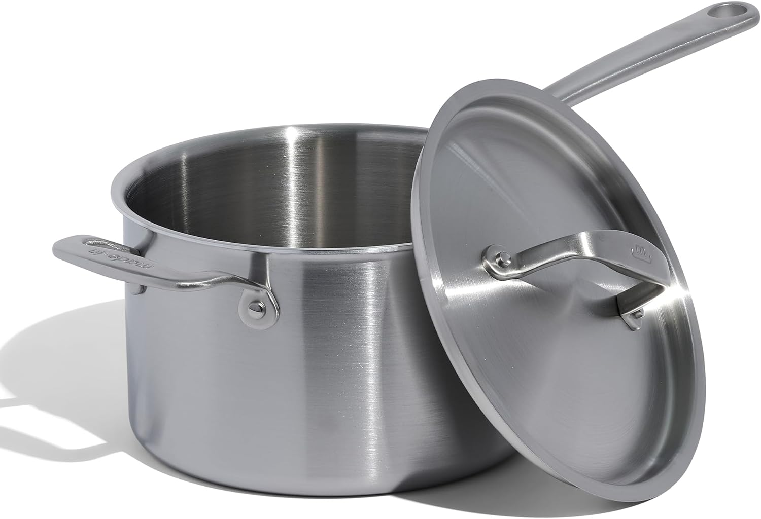 Made in Cookware - 2 Quart Stainless Steel Saucepan with Lid - 5 Ply Stainless Clad Sauce Pan - Professional Cookware - Crafted in Italy - Induction Compatible