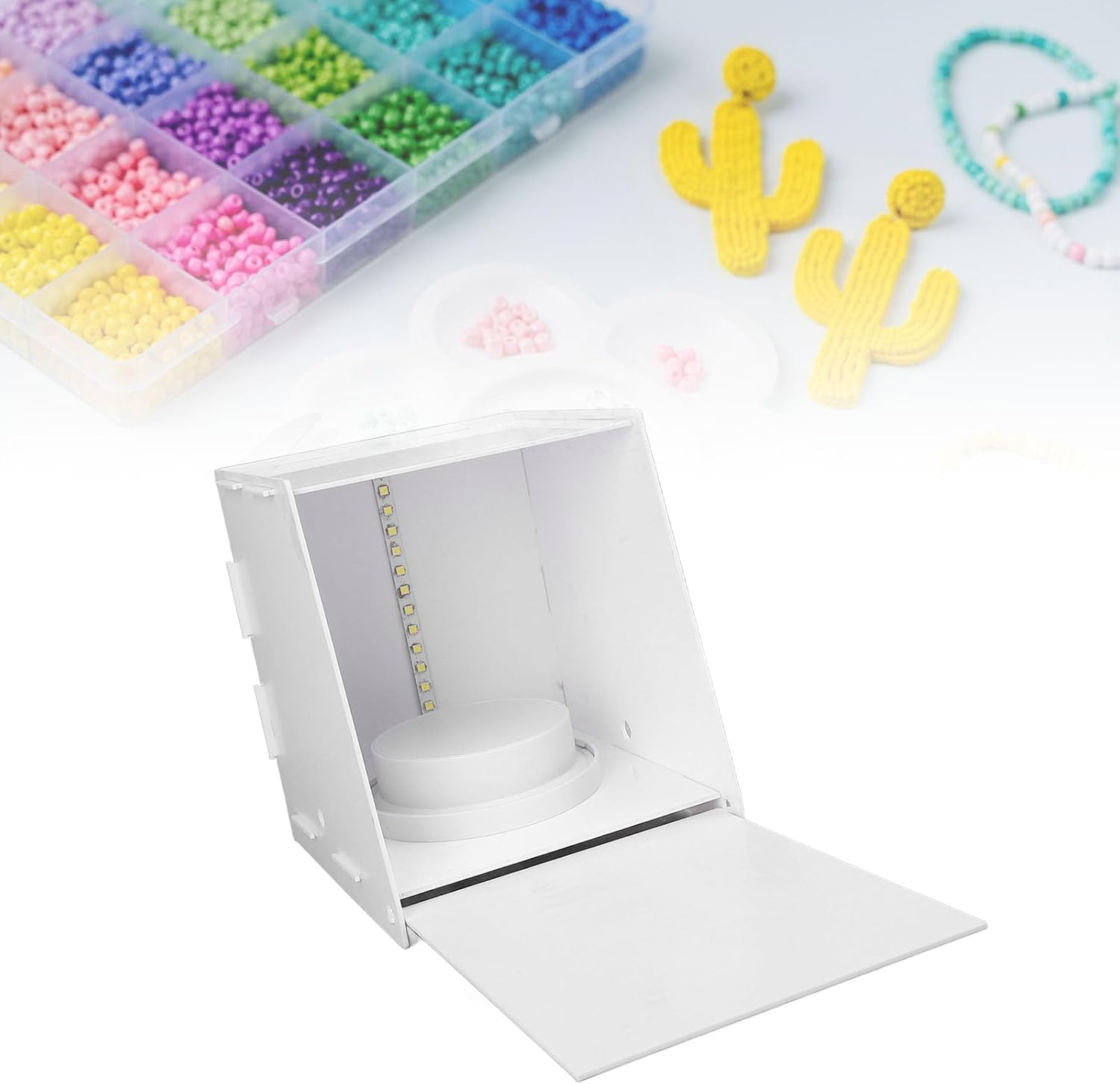 Ultra Violet Curing Light Station, 405Nm LED Lights, Big Size Resin Dryer, Fast Curing Box with Acrylic Reflector, Professional Reflective Materials, 23X23X19Cm image number 1