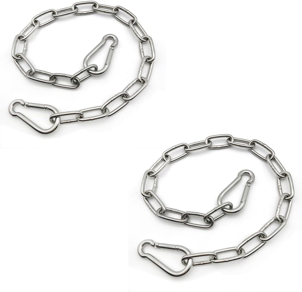 MIKMAYTOO Heavy Duty Stainless Steel Chain 550LB Capacity for Punching Bags Hanging Chair Hammocks Swing Trapeze Yoga