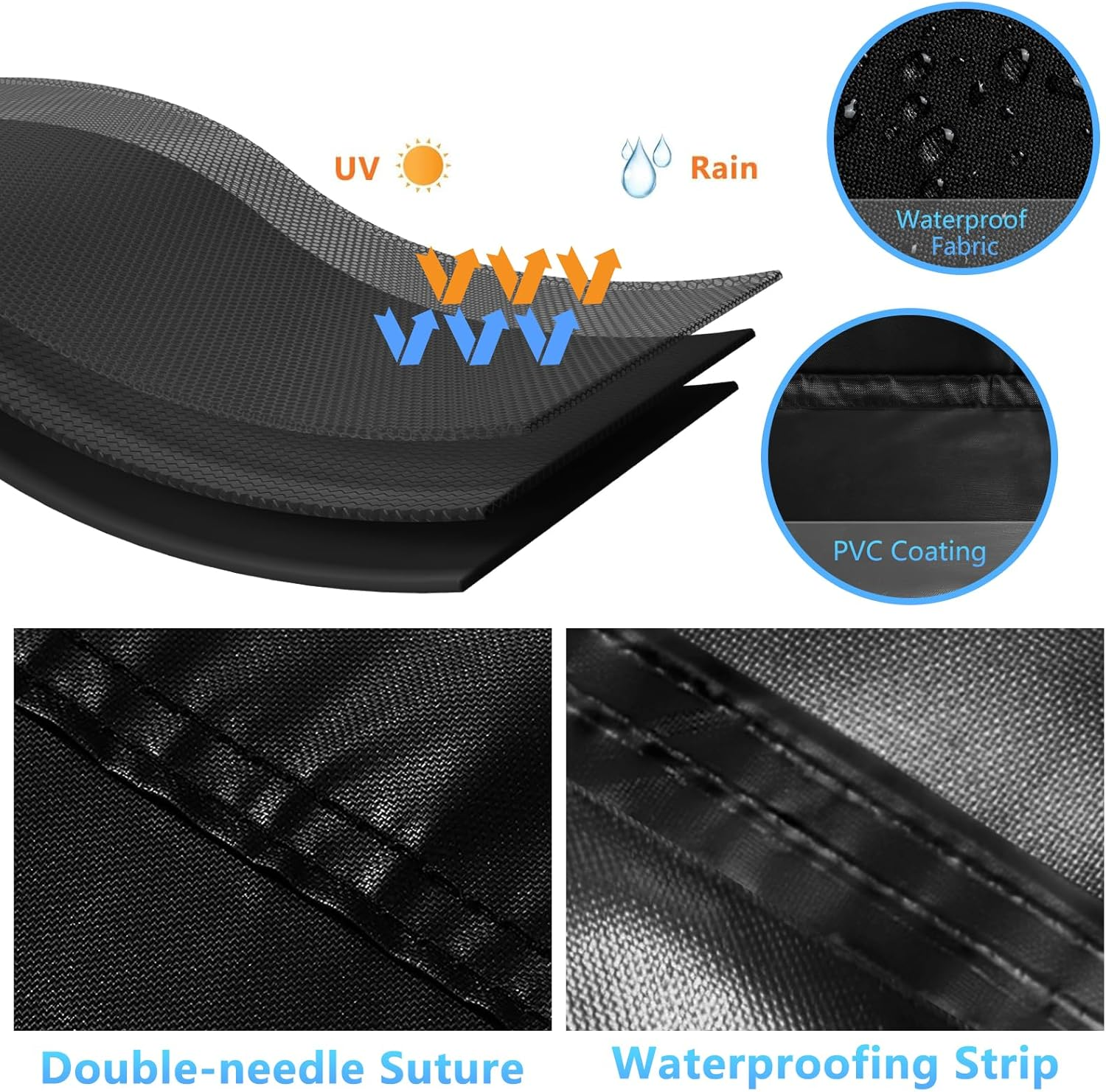 Kovshuiwe Universal Tuff Tray Cover 100X100X10Cm - Black - Waterproof - Lightweight - anti Mould Resistant - Universal Fit to Any Tuff Tray Size