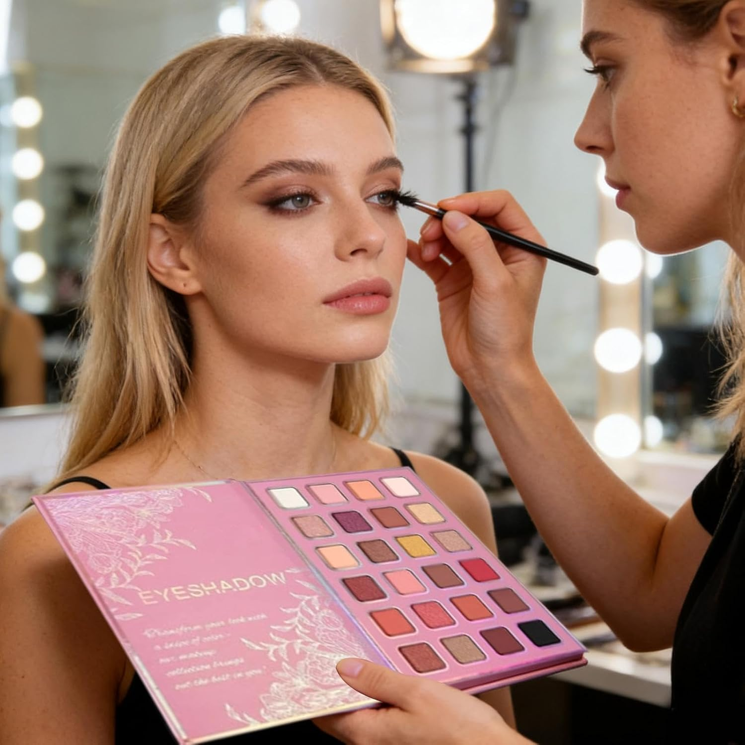 Makeup Book Palette, Waterproof Blendable Powder Lipstick, Make up Palette Eyeshadow Set, for Women Girls Travel Office Party Dating Wedding Shopping Holiday Outdoor