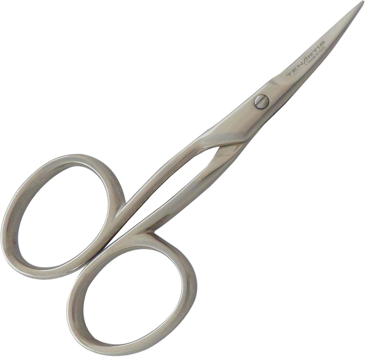 Tenartis Left Handed Curved Scissors for Embroidery, Nail and Cuticle - Made in Italy