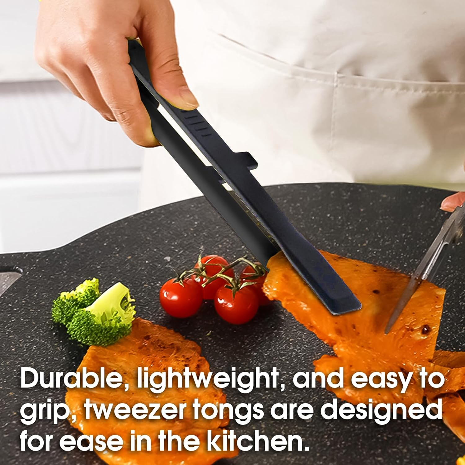 Ziyue 3 Pack Silicone Kitchen Tongs, 27Cm Japanese BBQ Grill Tongs for Cooking Salad Making Dessert Serving Camping image number 1