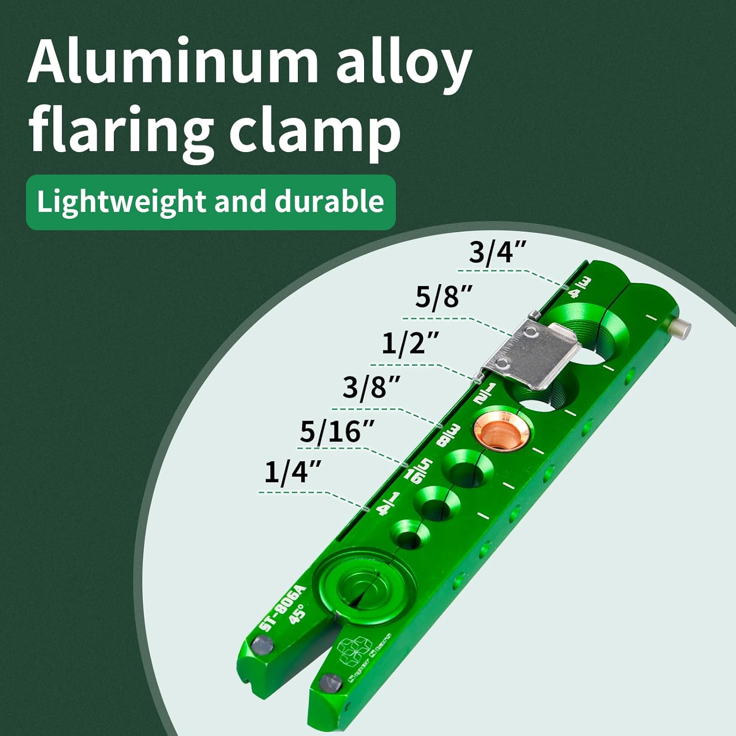 Super Stars Flaring Tools for 1/4In - 3/4In HVAC Single Flare 45 Degree Eccentric Cone Type Flaring Kit for Copper Pipe Tube image number 1