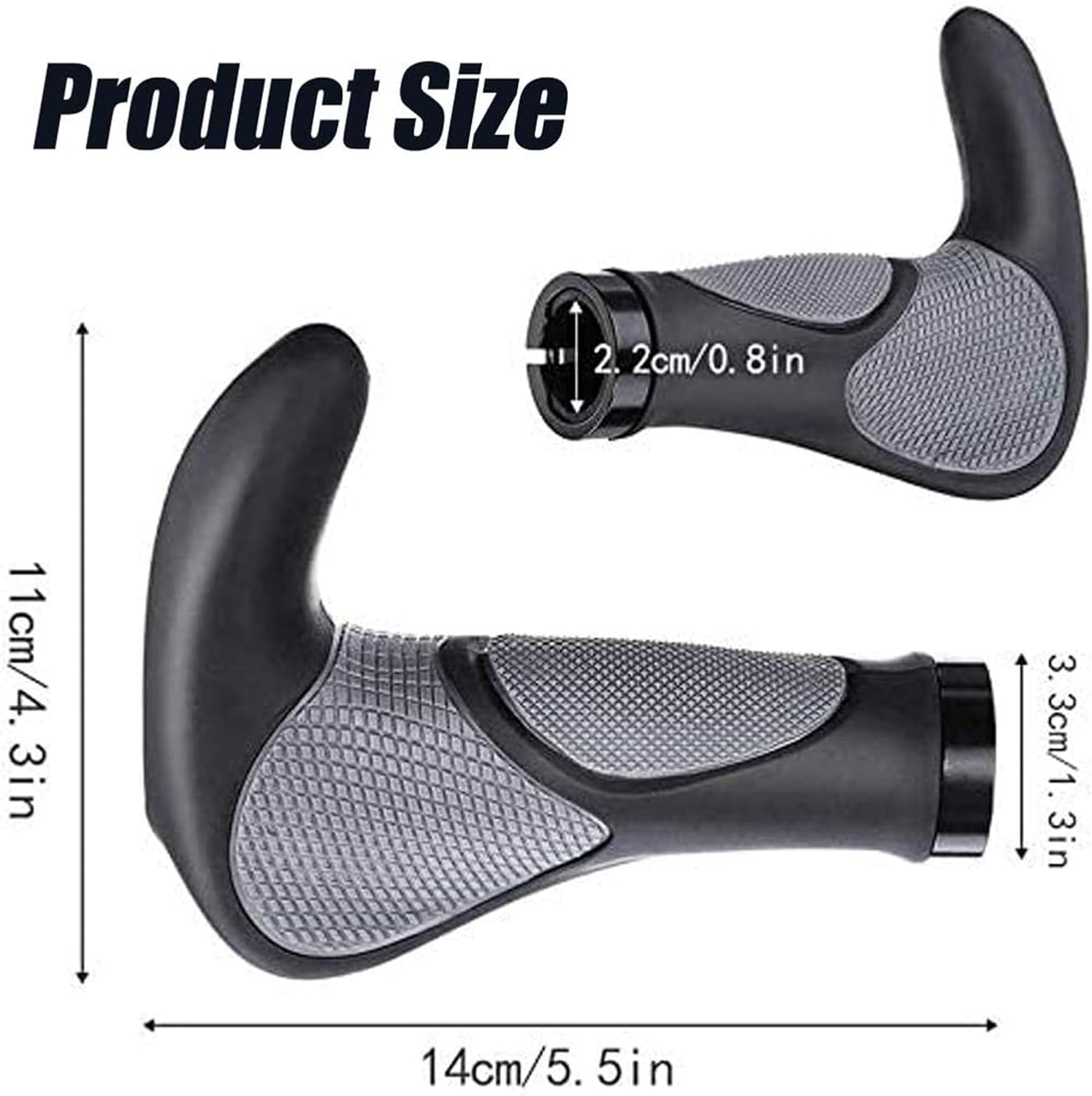 CZ-XING Bike Handlebar Grips, Bike Ergonomic Handle End Grips Comfort Handle Bar Grips Lock,Shockproof Bicycle Handle Grip with Adjustable Aluminum image number 4