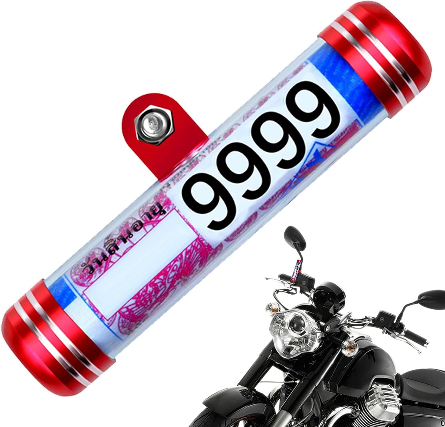 Motorcycle Document Holder Tube | Trailer Registration Holder Waterproof - Secure Tax Disc Waterproof Cylindrical Holder Frame for Motorbike Document Storage