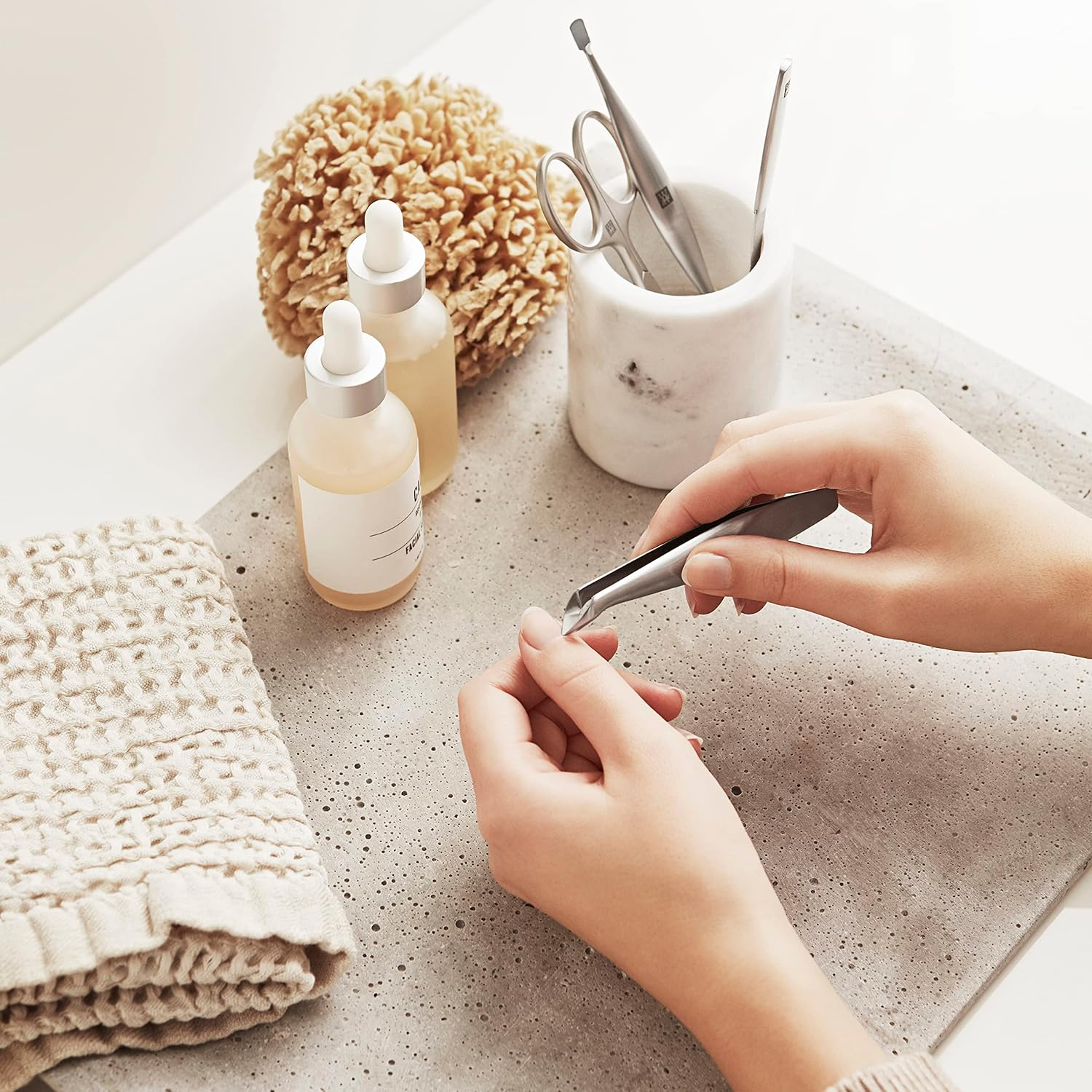 ZWILLING Cuticle Clippers (Precise Removal of Cuticle Remnants, Sharp, Angled Cutting, Hypoallergenic), Matted, Premium, Silver - Silver image number 5