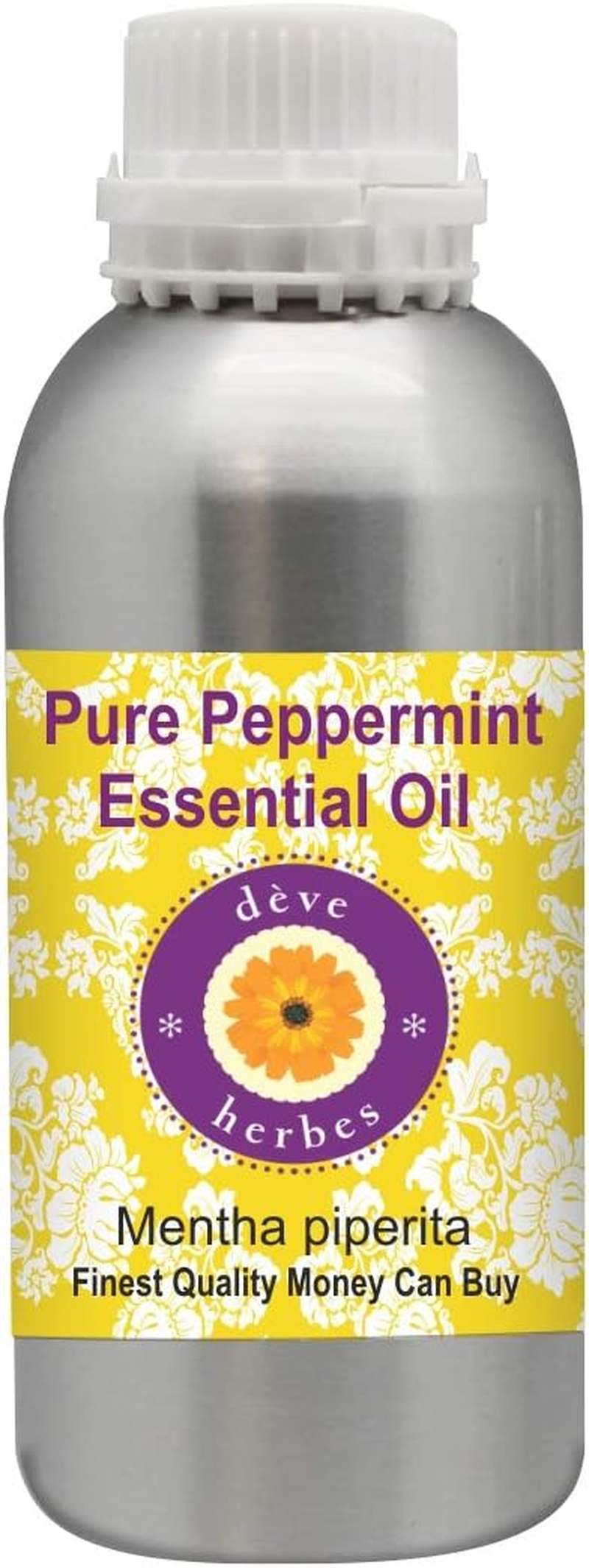 Deve Herbes Pure Peppermint Essential Oil (Mentha Piperita) 100% Natural Therapeutic Grade Steam Distilled 15Ml (0.50 Oz)