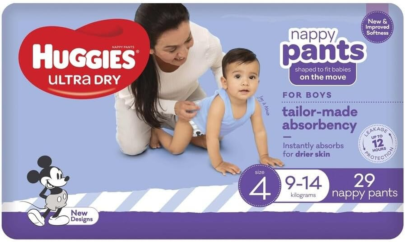 Huggies Ultra Dry Toddler Boy Nappy Pants 29-Pieces Pack, Size 4 image number 5