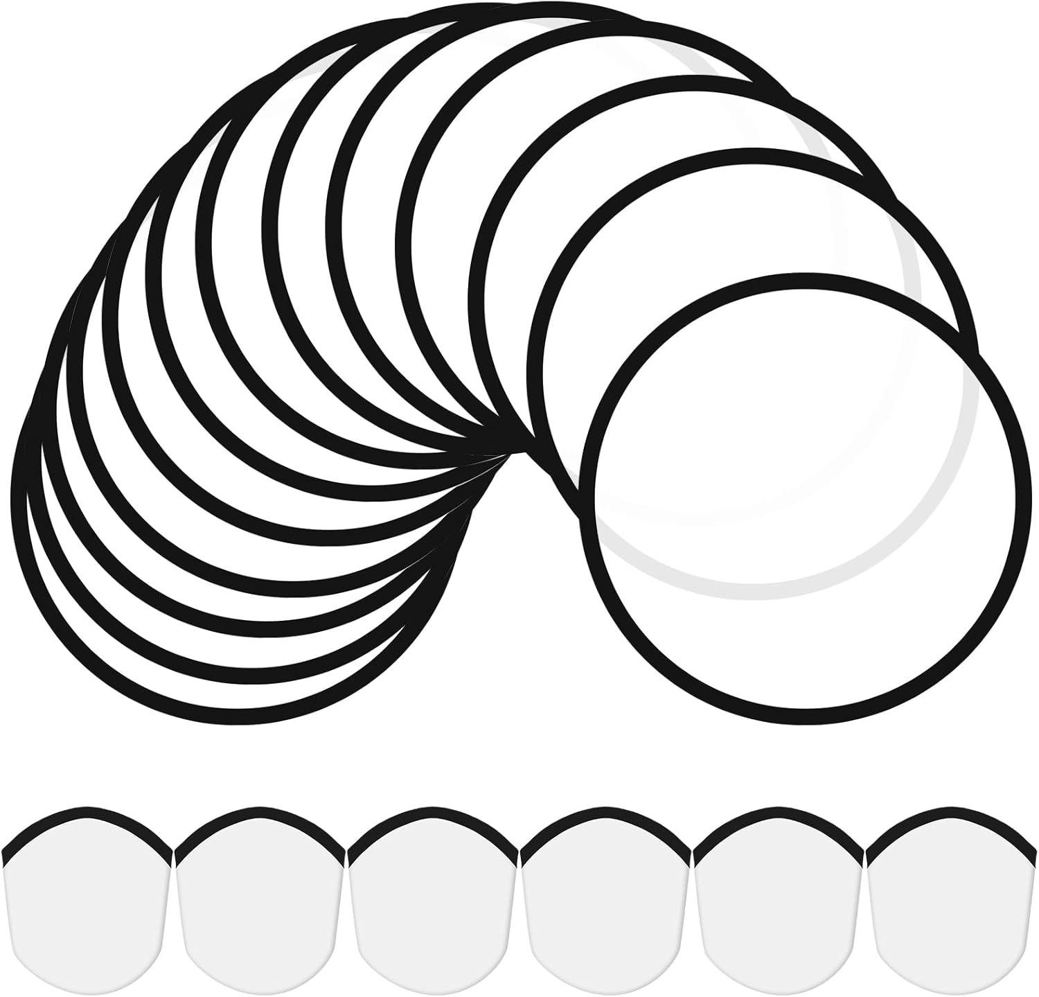 Gejoy 24 Pieces Abstract Styles Foldable Fan Handheld Compact Cooling Fans Multi Role round Fans for Outdoor Games for Women Girls Daily Use Festival Wedding Party Favors Decorations Portable, 8 Style