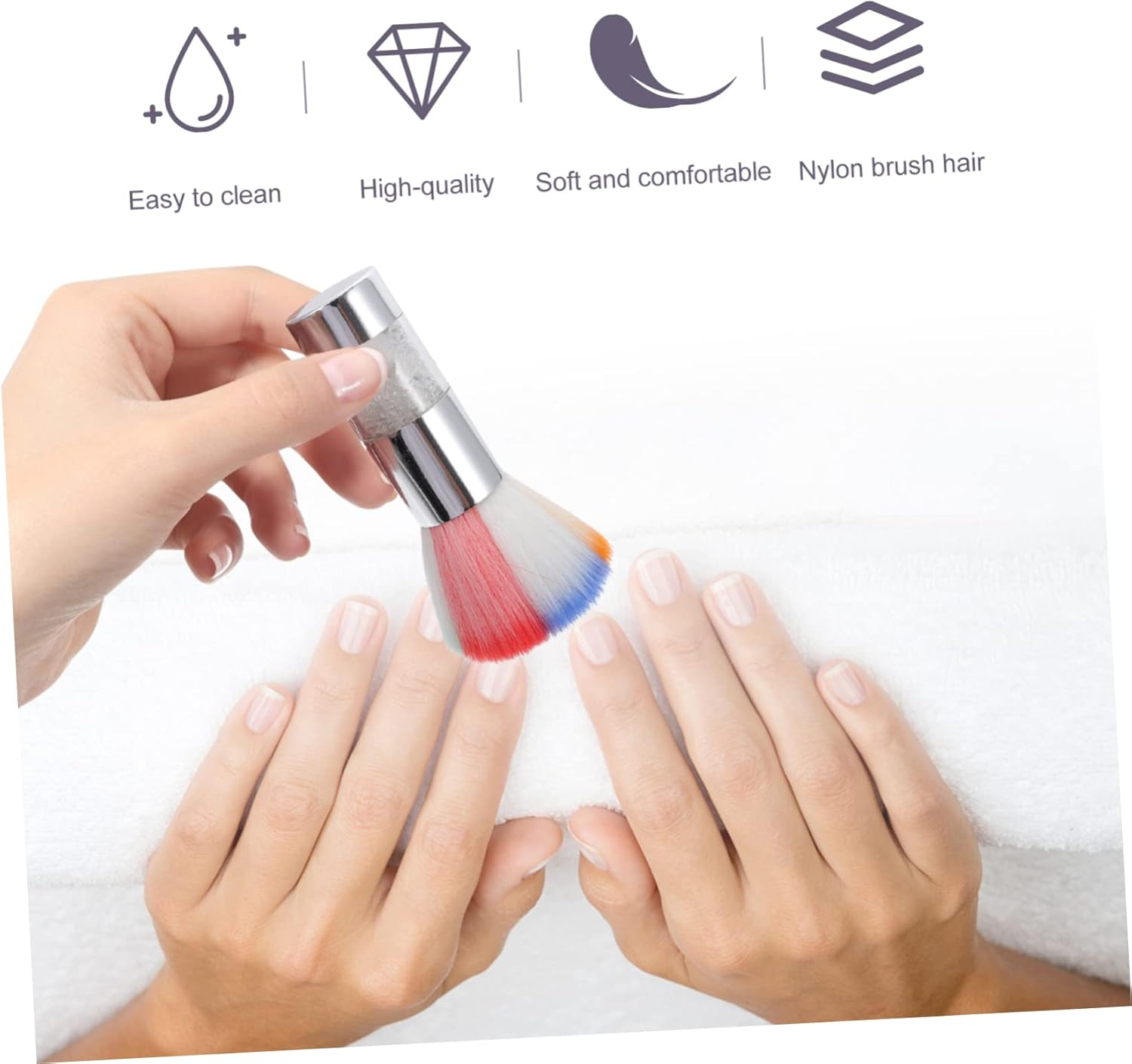 BELLIFFY Nail Cleaning Brush Nail Dusting Brush for Manicure and Pedicure Dust Remove Brush image number 5