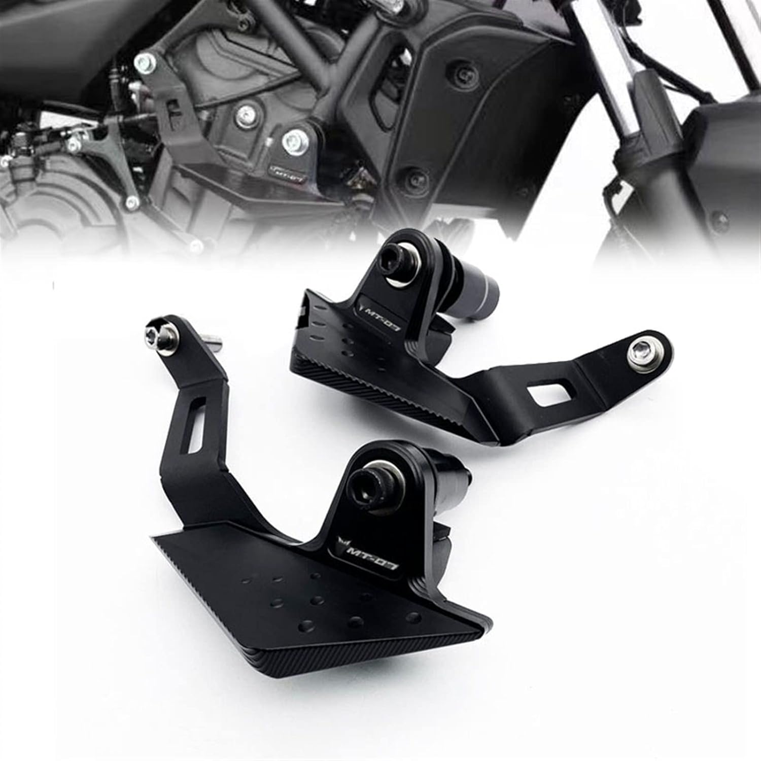 Motorcycle Falling Engine Protetive Guard Cover Crash Bar Frame Protector Bumper Accessories for Yamaha MT07 MT-07 2021 2022 image number 5
