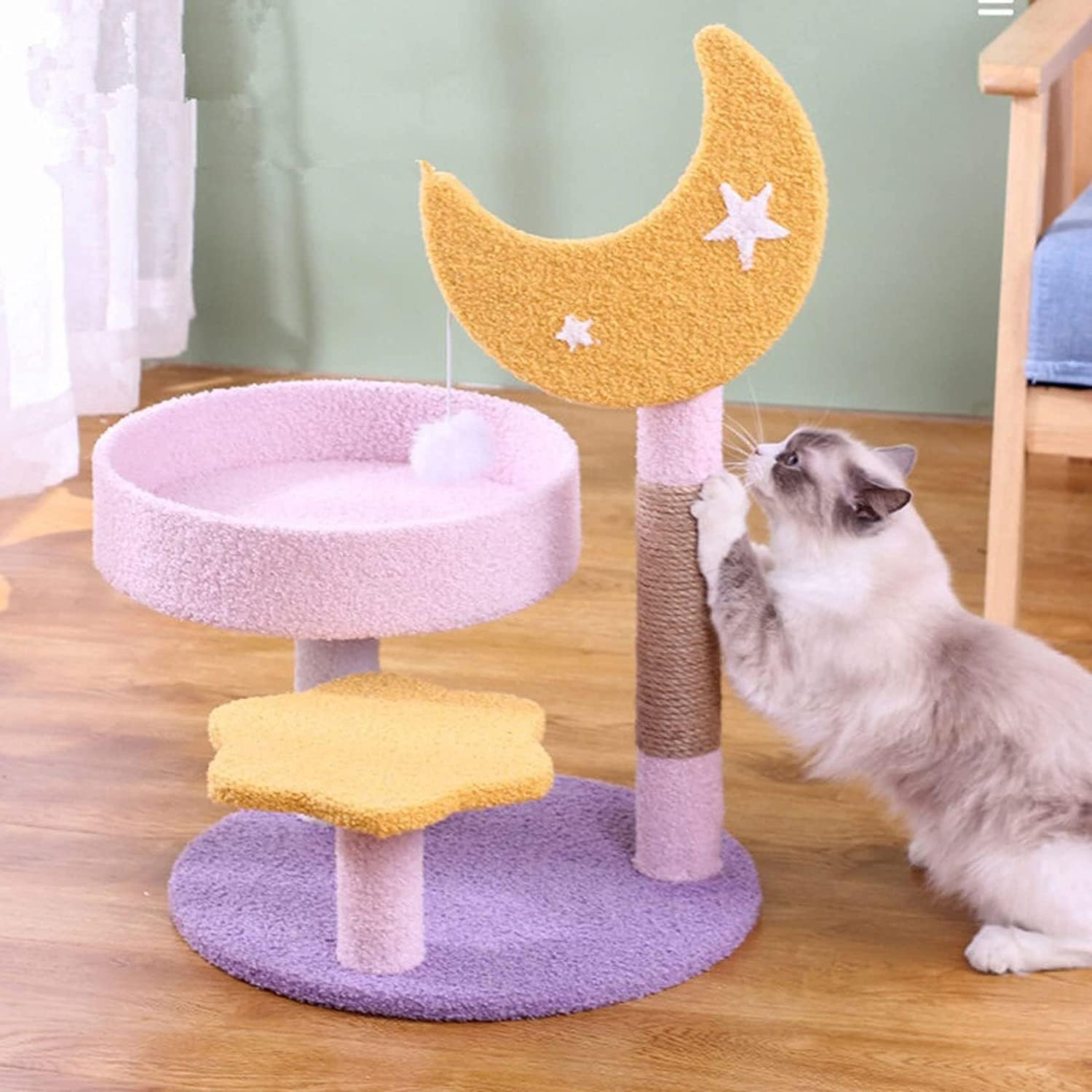 Cat Hammock Cat Furniture Cats Climbing Frame Pet Accessories Scratching Posts for Indoor Cat Bed Cat Climbing Frame image number 2