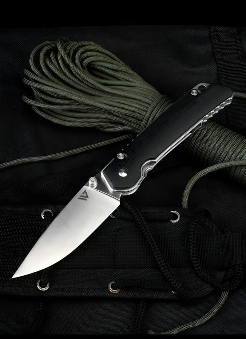 Wilora D2 Steel Folding Knife with Paracord Lanyard & Sheath - Ideal EDC Pocket Knife for Men