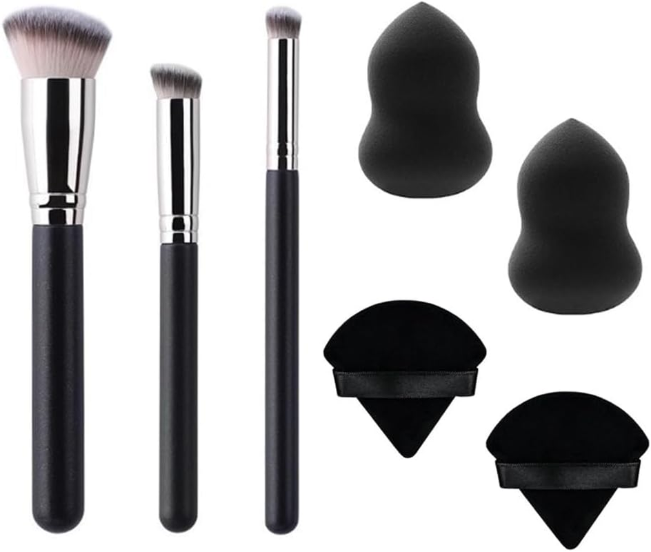 Face Makeup Tools Set - Foundation Concealer Brush, Blenders & Sponges and Powder Puffs, for Blending Cream Powder Buffing, Beauty Cosmetic Foundation image number 4