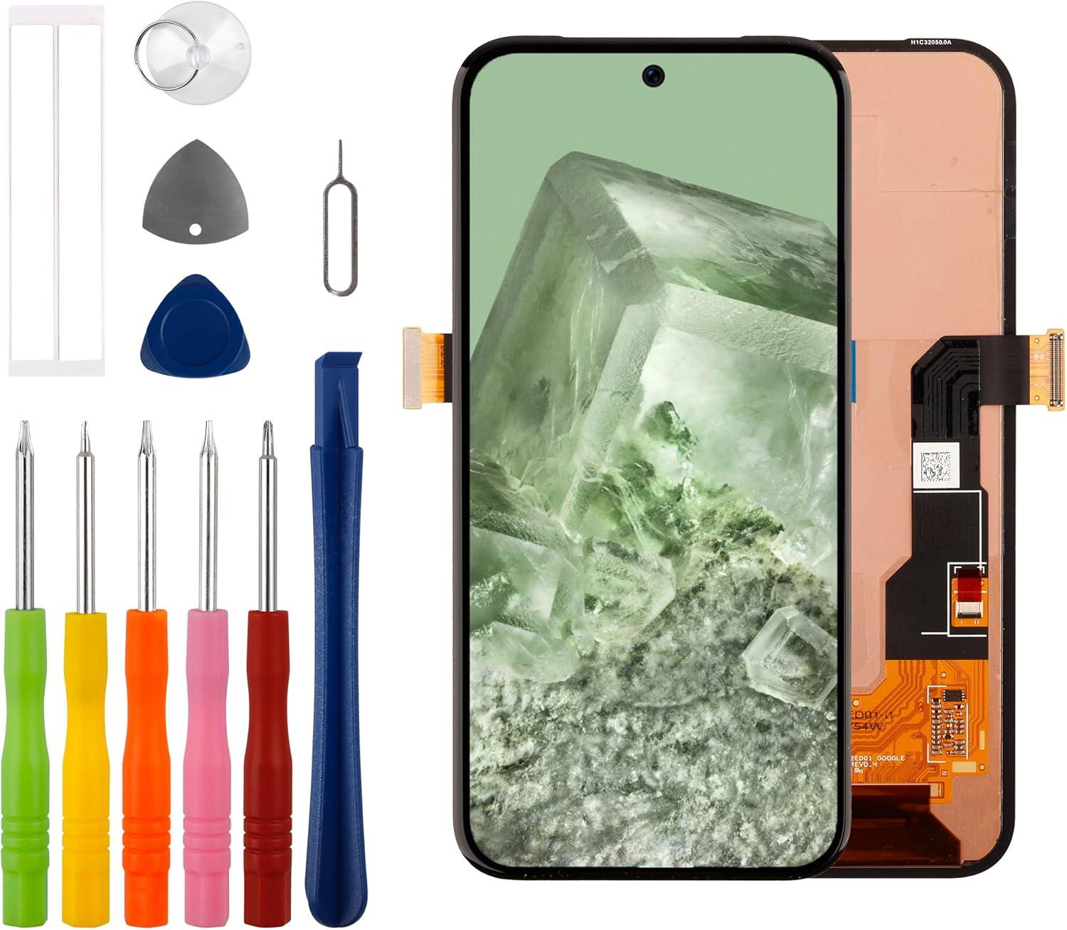 OLED Display Compatible with Google Pixel 8A 6.1 Inch LCD Display Touchscreen Digitizer Assembly with Repair Tools Kit, with Fingerprint image number 3