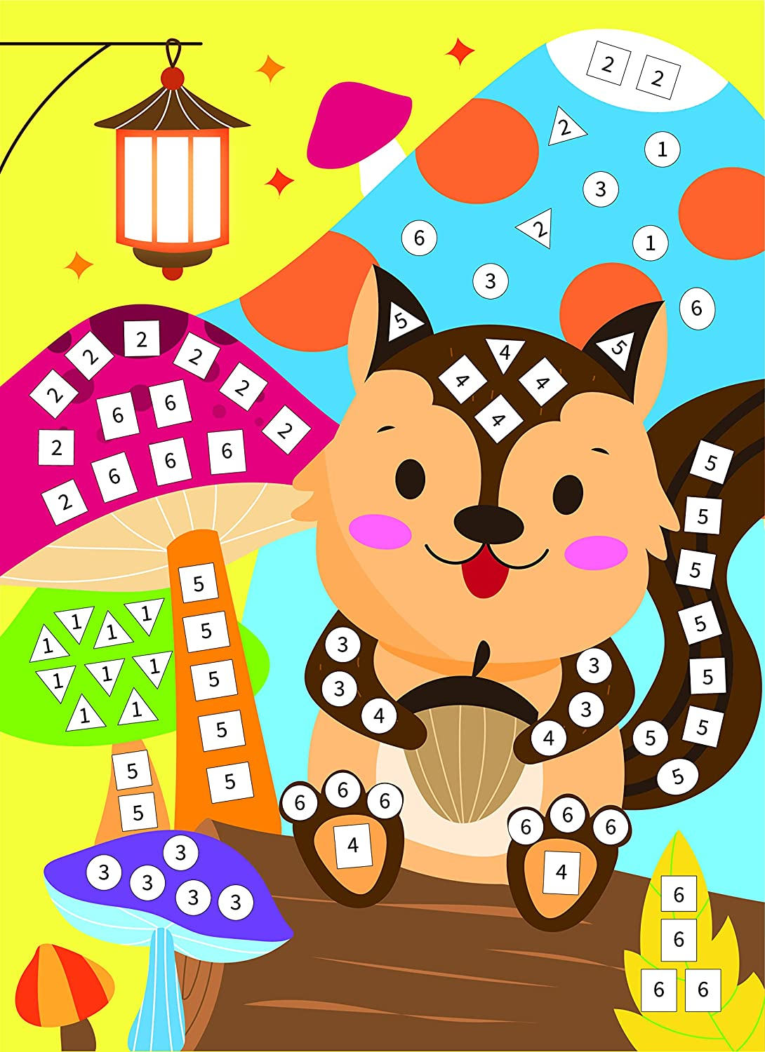 C.S. Kids Magic World Mosaic - Woodland Animals |Crafts Gifts | Educational Glitter Mosaic image number 2