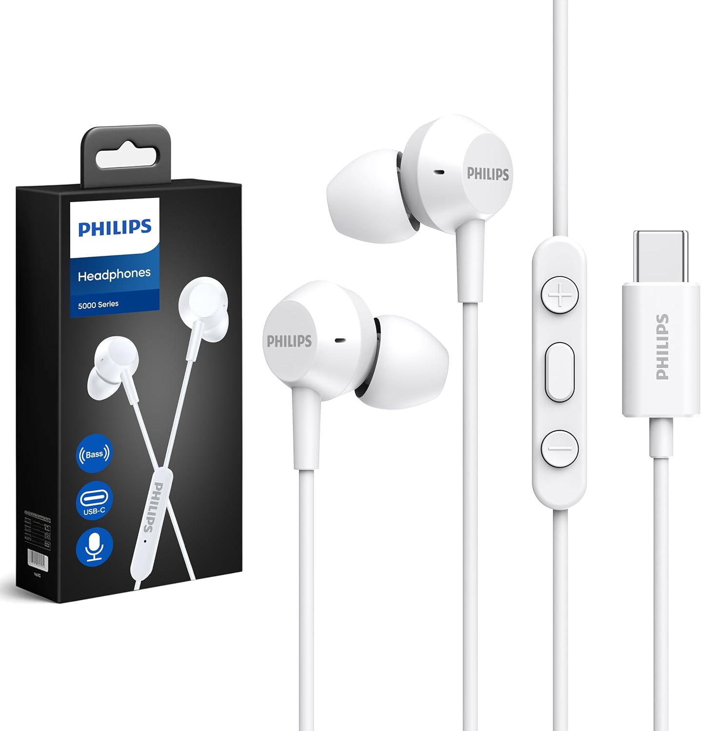 Philips E1105BK Hifi In-Ear Headphones In-Ear Volume Control Black