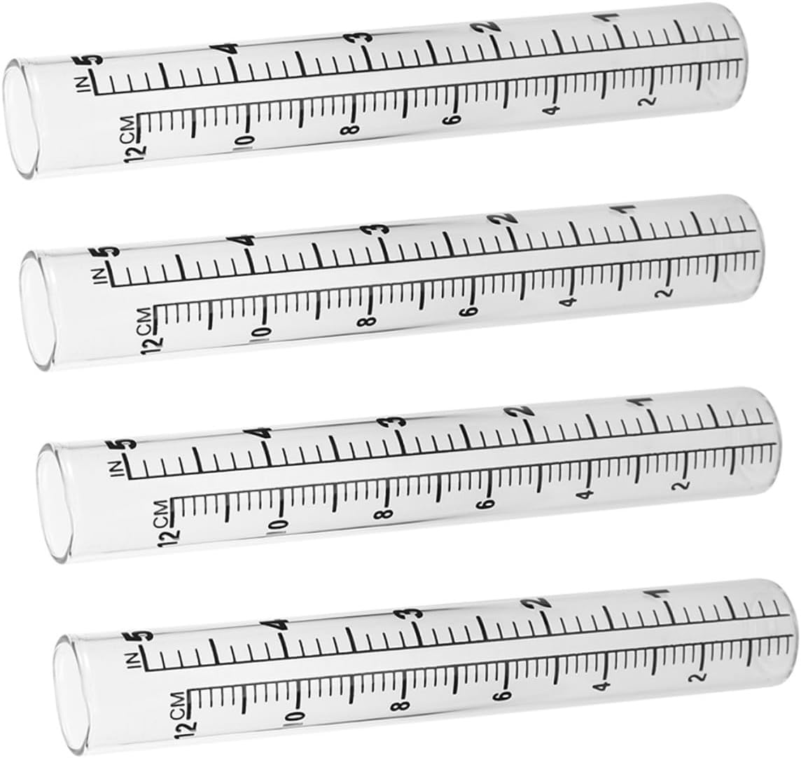 Bestonzon 4Pcs Glass Rain Gauge Measuring Cups Transparent Outdoor Rainfall with Clear Scale for Garden Precipitation Measurement image number 2