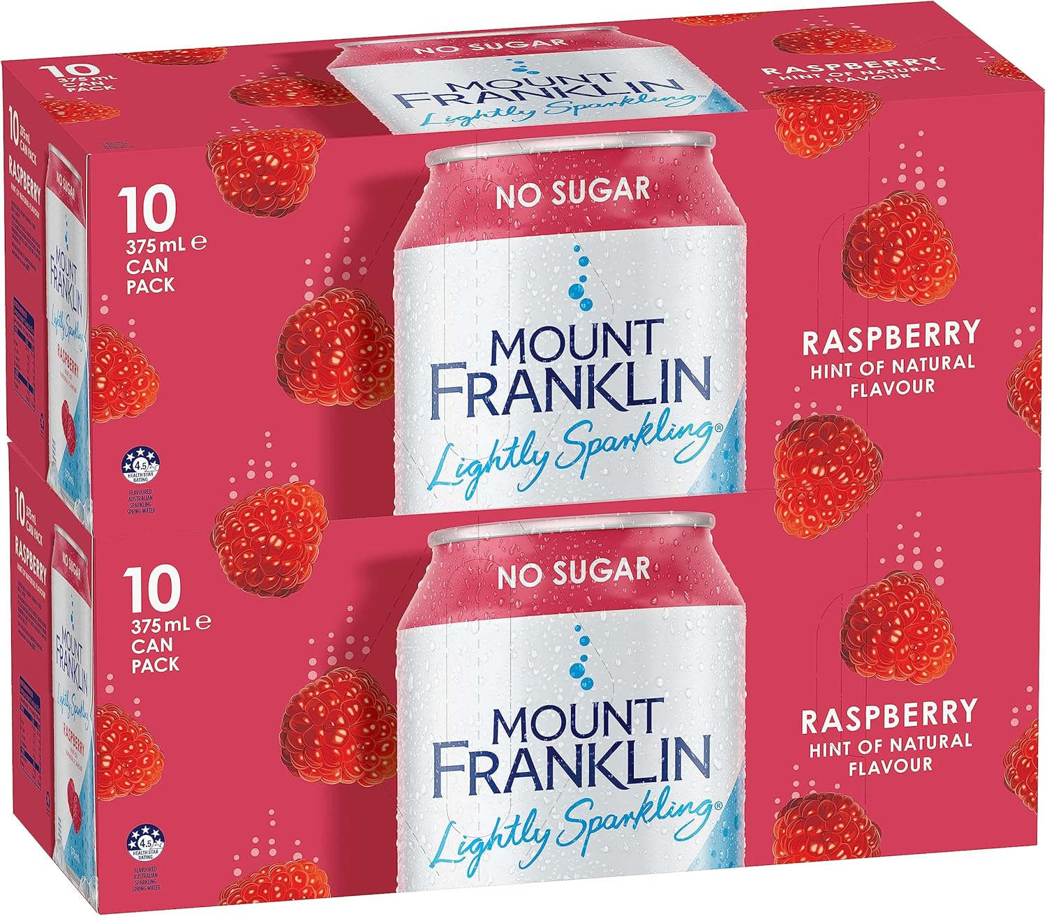 Mount Franklin Lightly Sparkling Water Raspberry Multipack Cans 20 X 375 Ml image number 4
