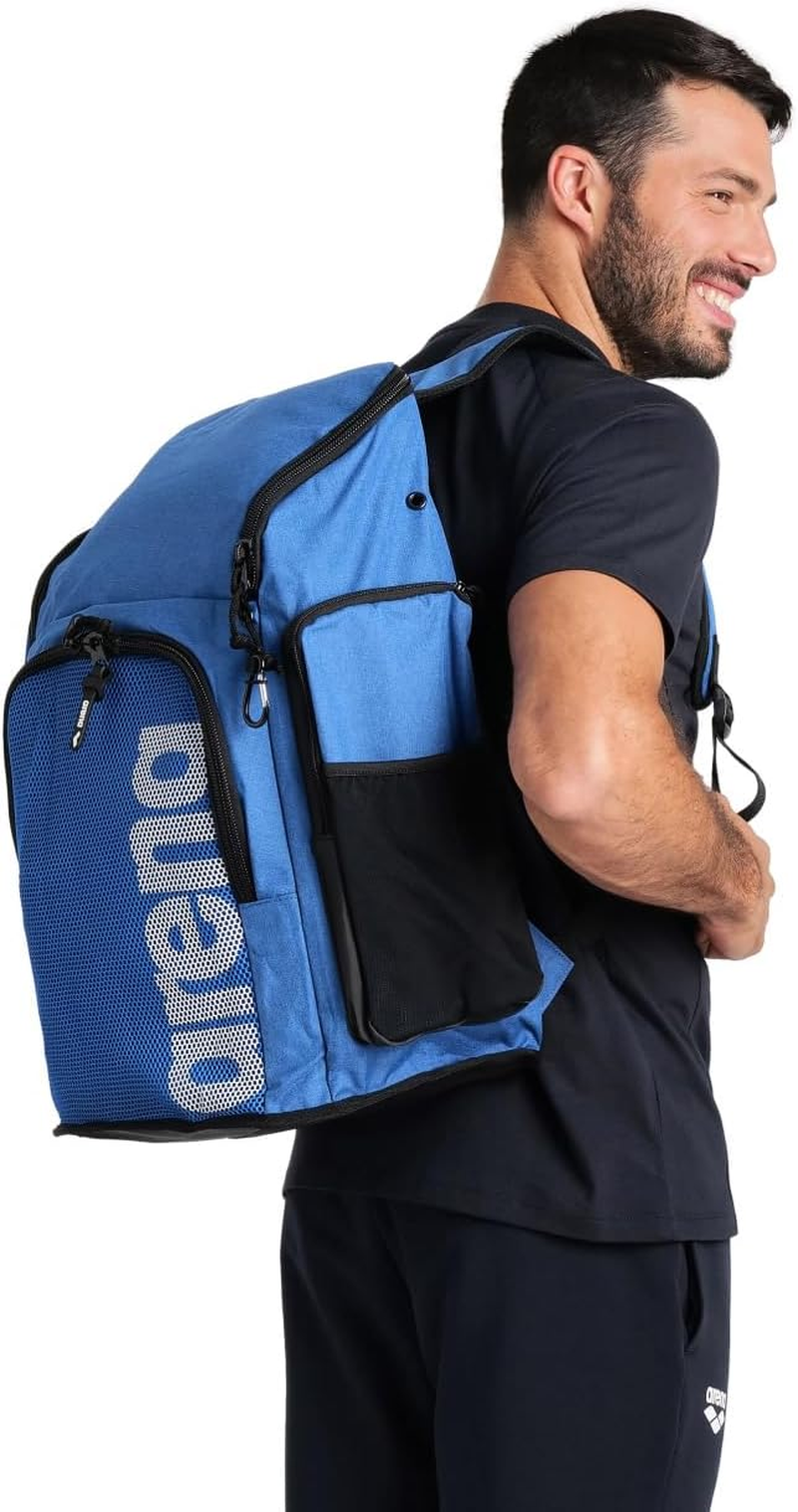 Arena Team 45L Swimming Athlete Sports Backpack Training Gear Bag for Men and Women - Red Melange image number 3