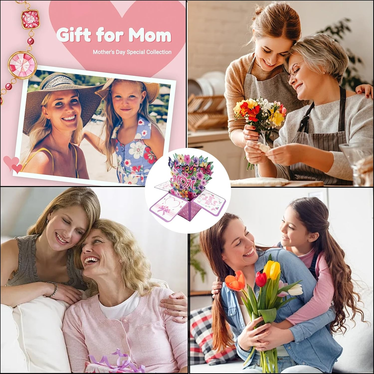 3D Mothers Day Card, Gifts for Mom,Envelope Enclosed Mothers Day Pop up Card,Love YOU Mom,For Your Favorite Mom, Woman, Wife, Daughter, Grandmother image number 3